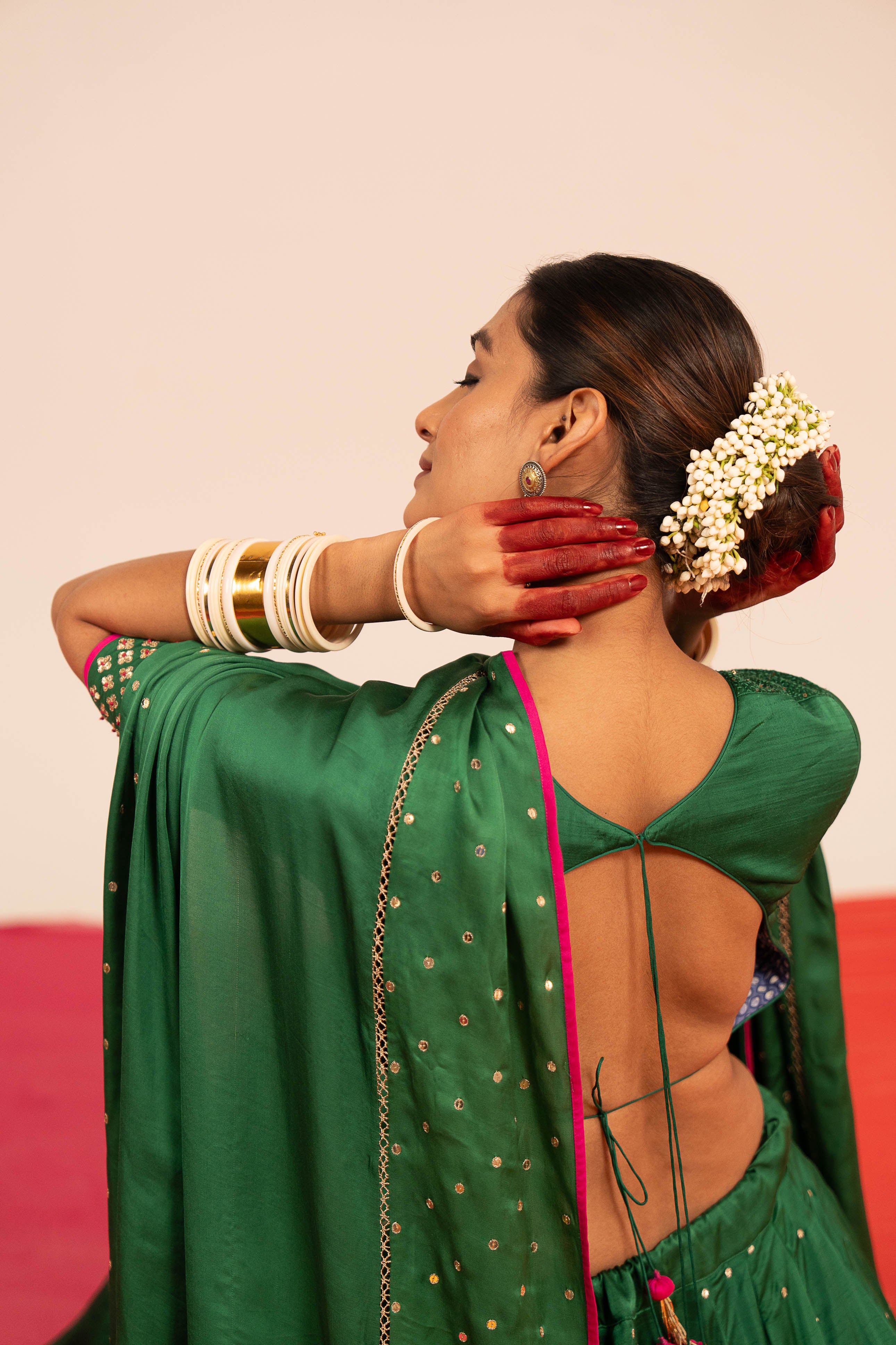 Dark Green Modal Lehenga