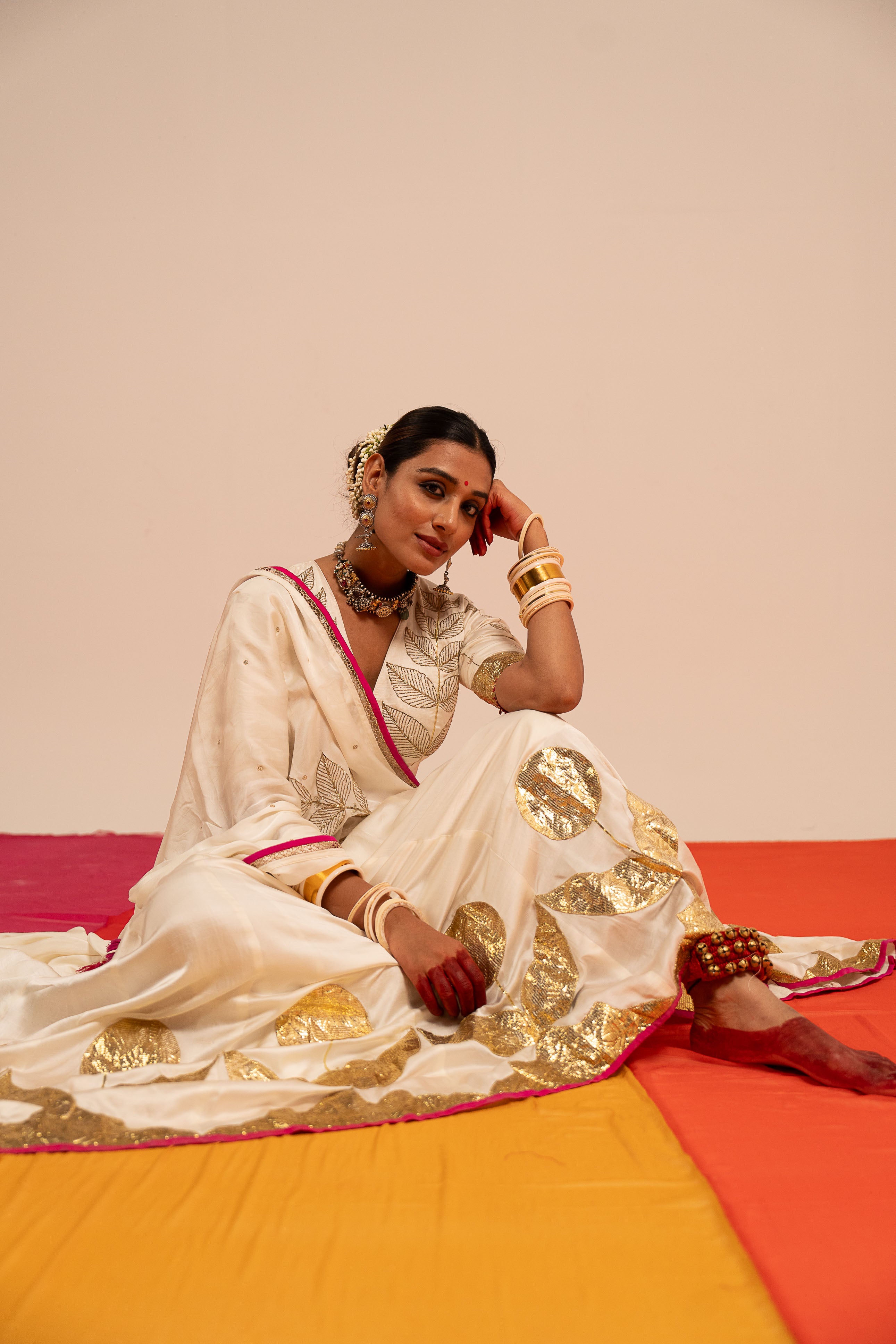 Off White Lehenga Set