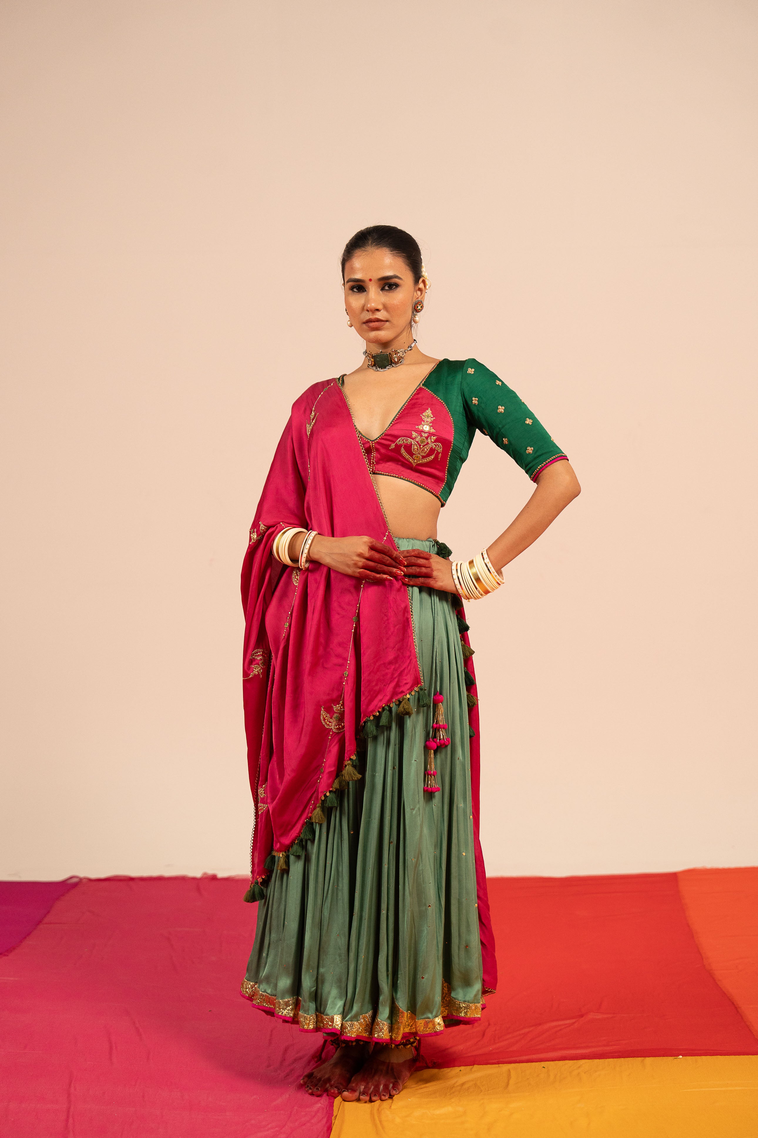 Sea Green Lehenga Set