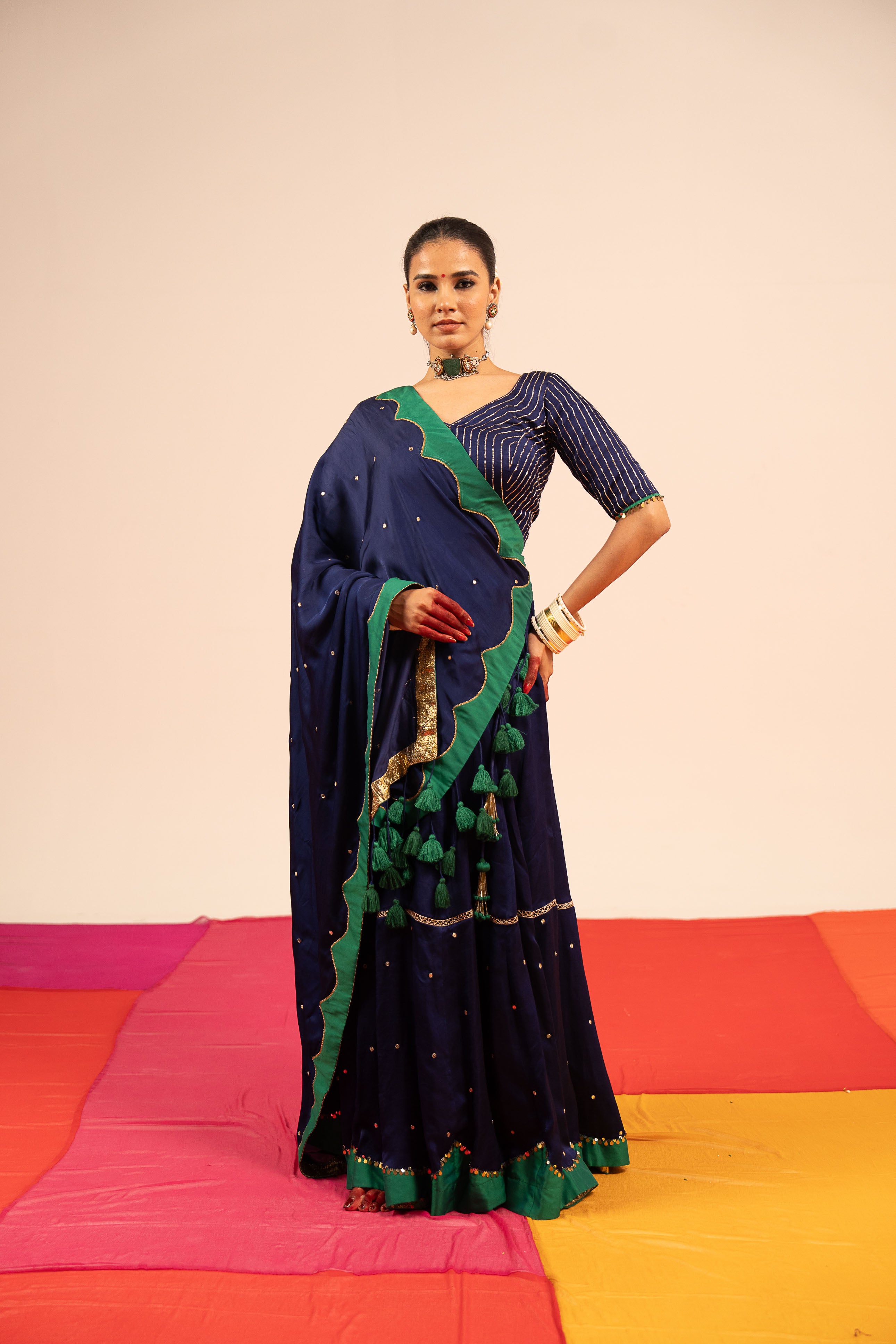 Blue Modal Lehenga Set