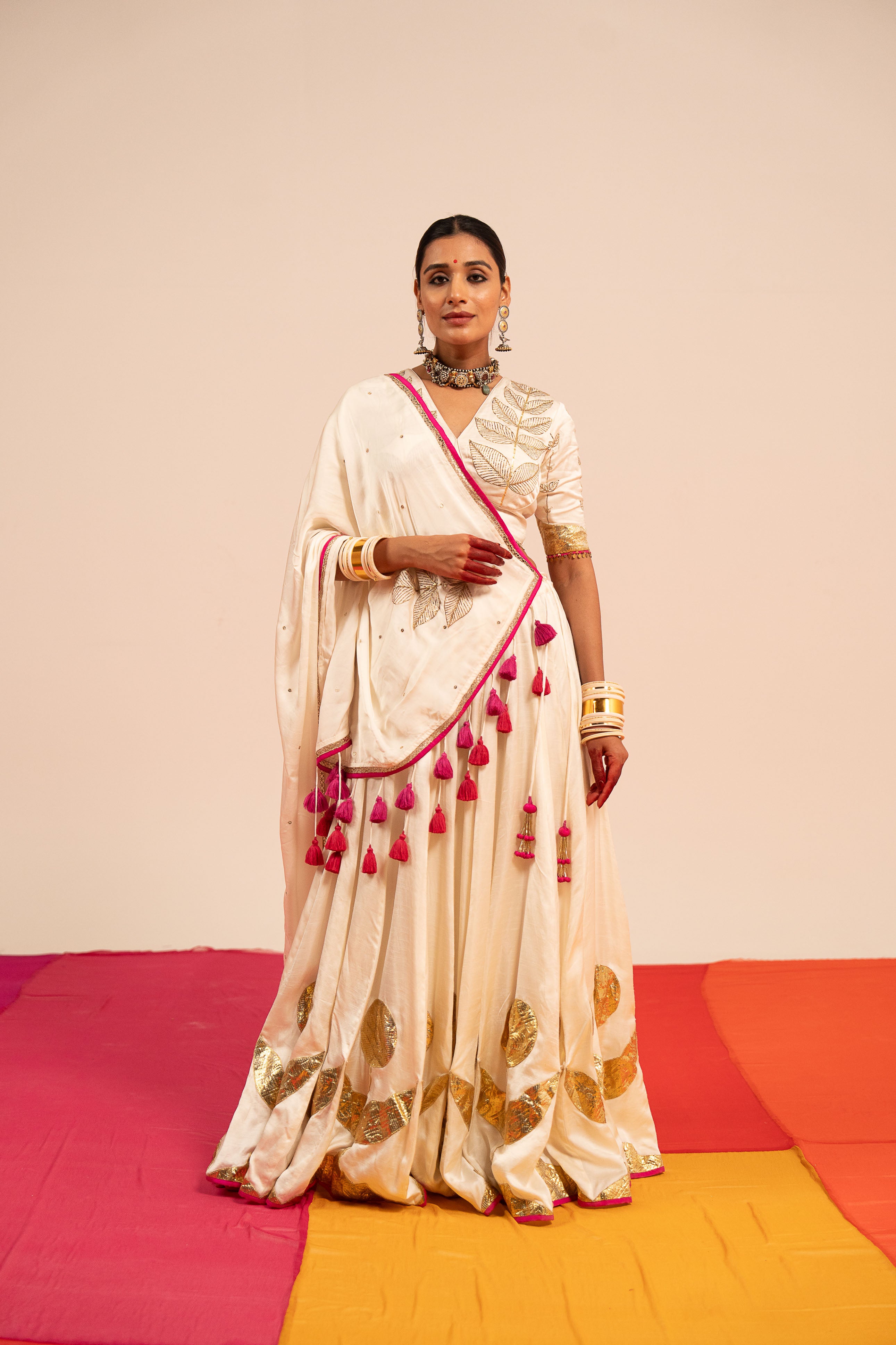 Off White Lehenga Set