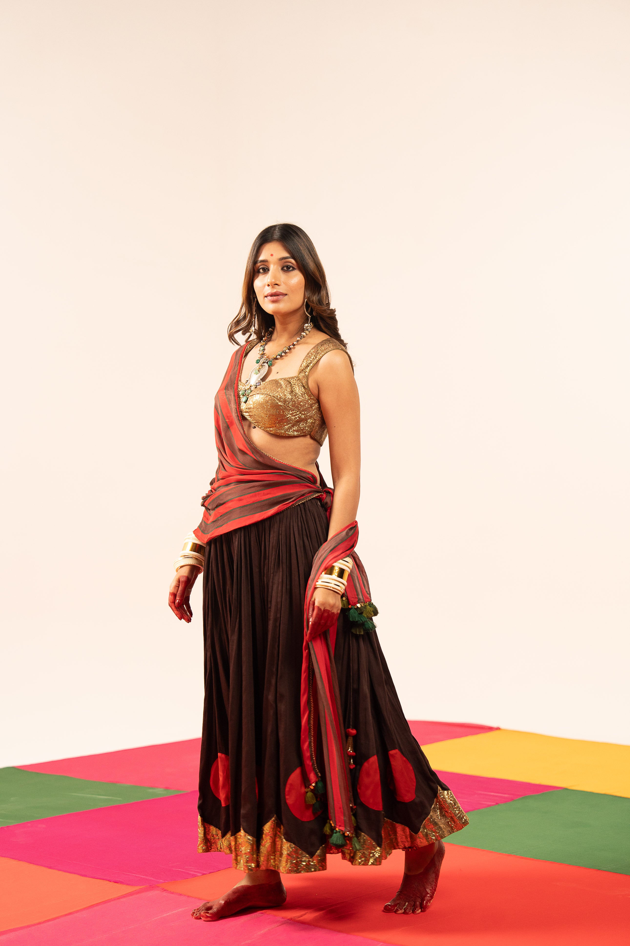 Brown Lehenga Set