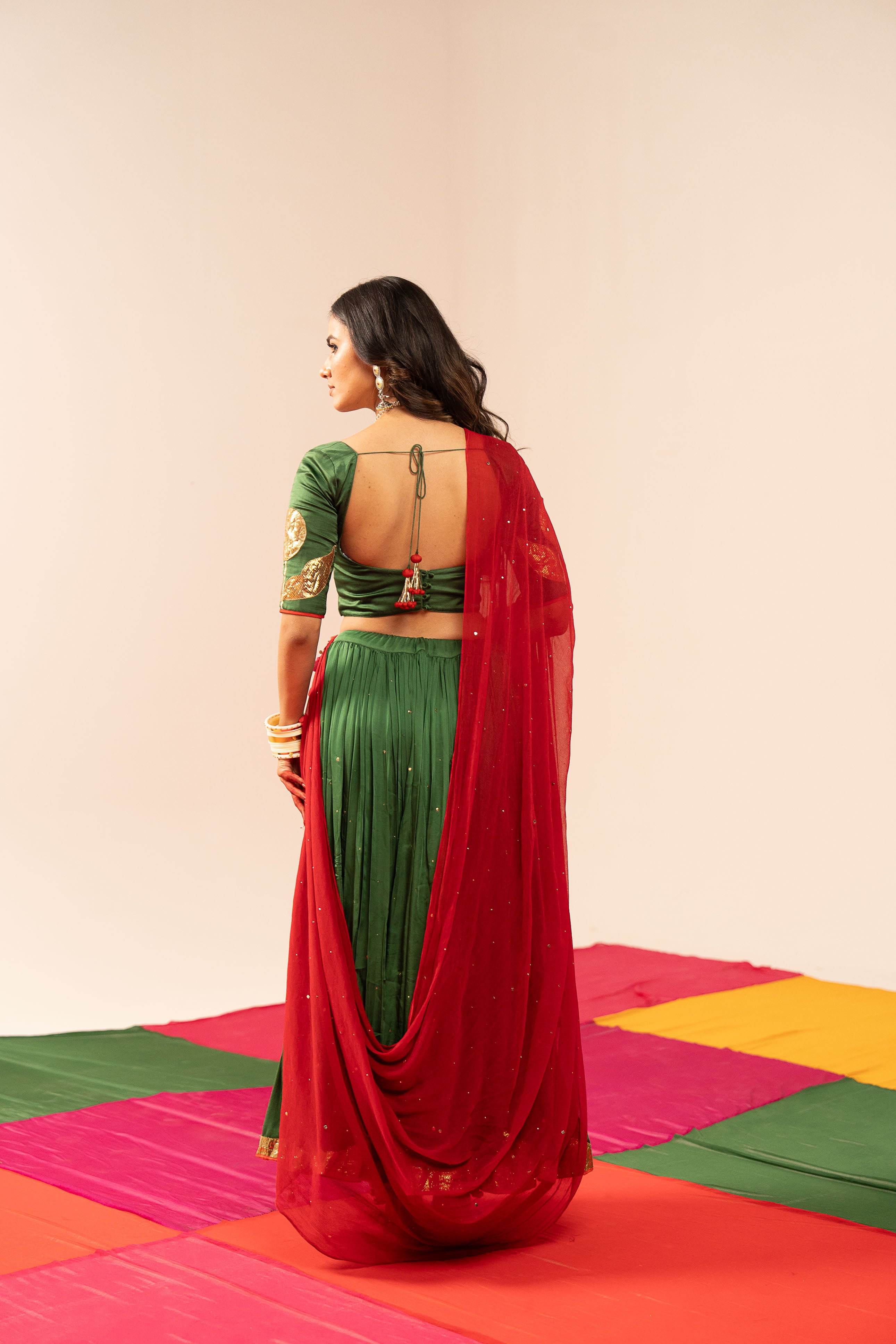 Mehendi Green Lehenga Set