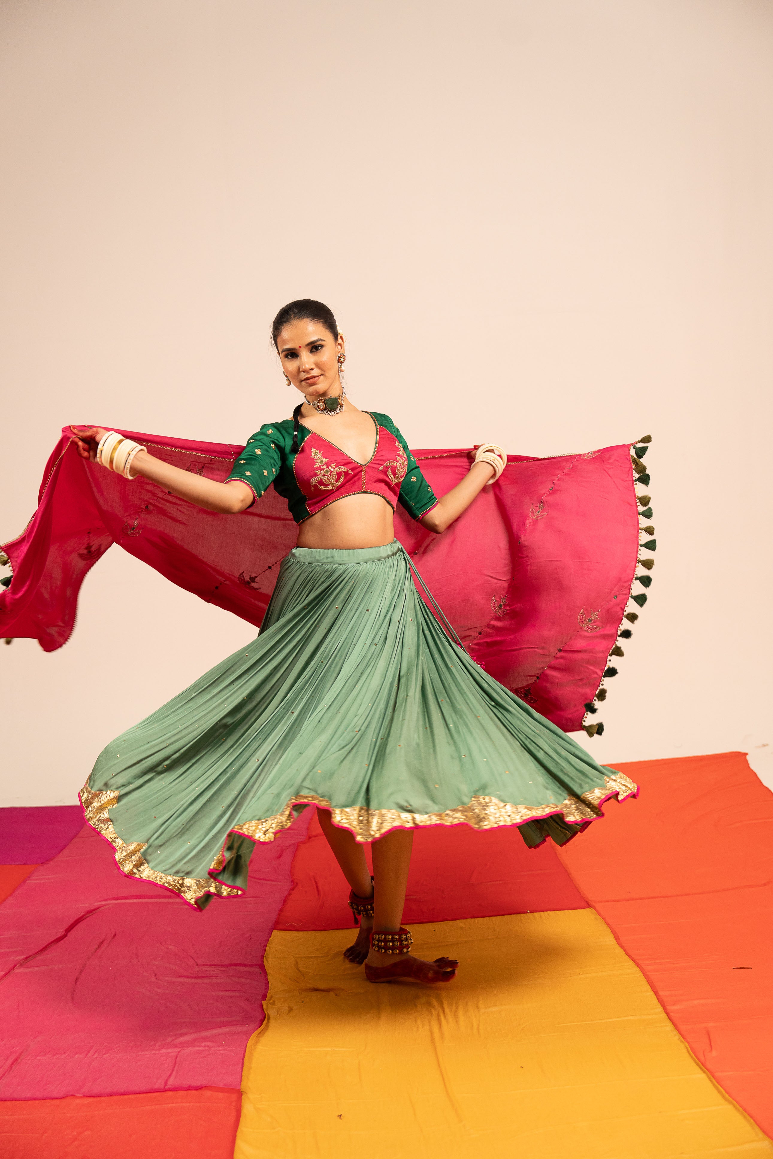 Sea Green Lehenga Set