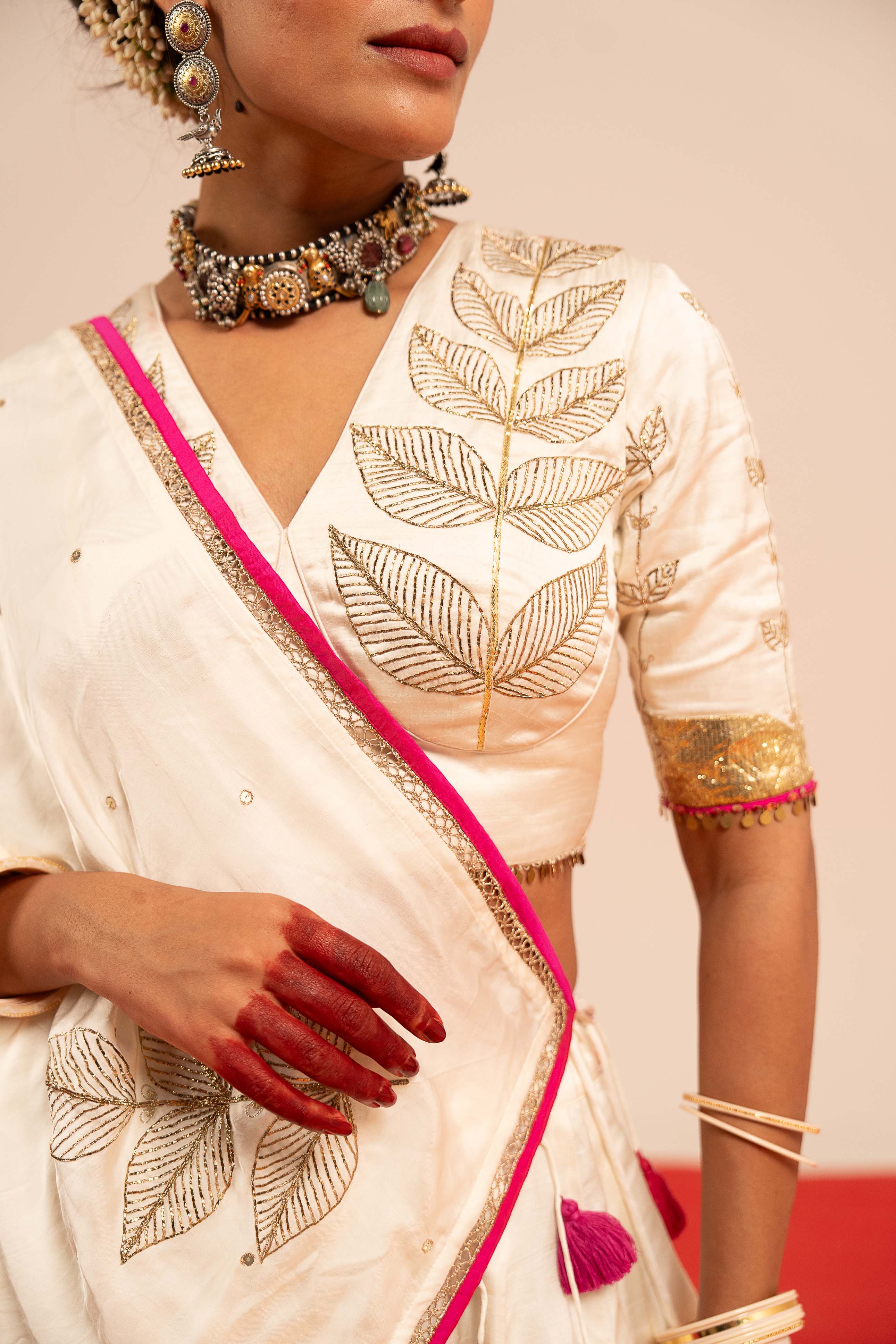 Off White Lehenga Set