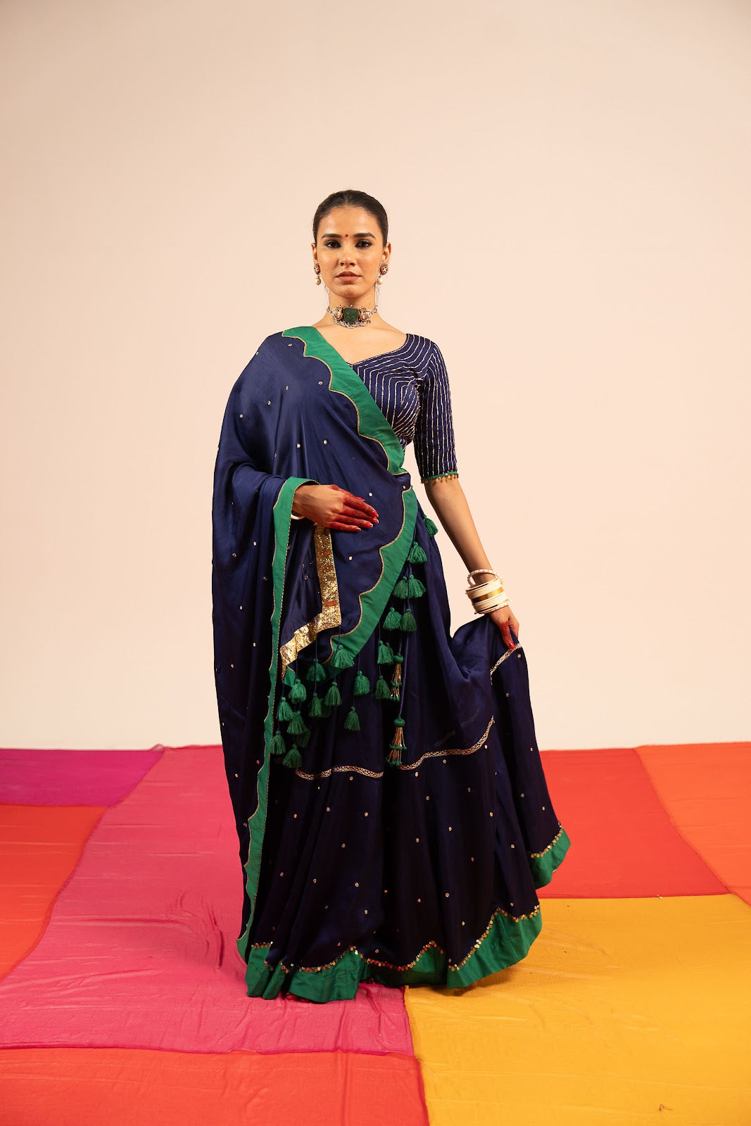 Blue Modal Lehenga Set