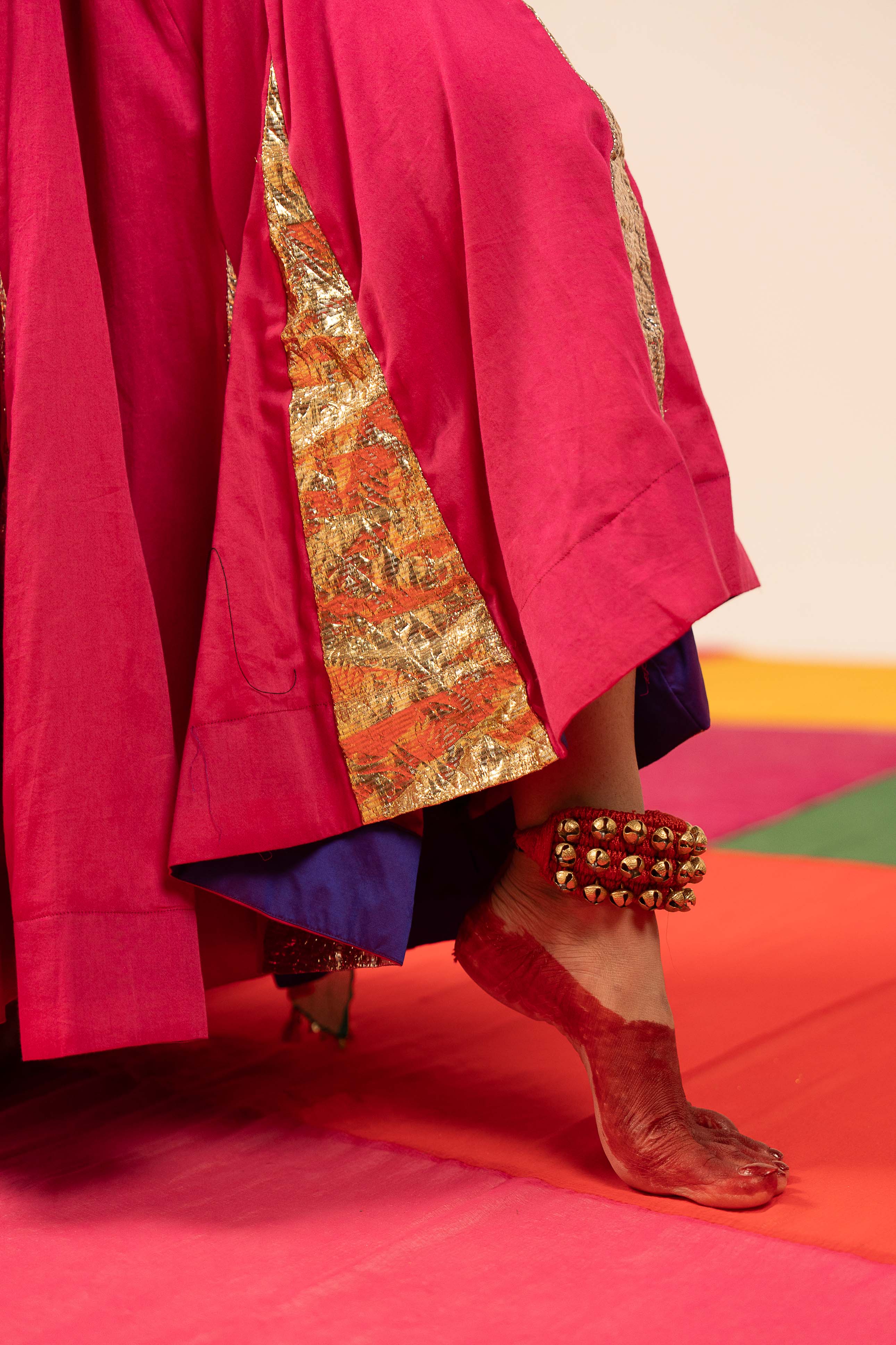 Golden & Pink Lehenga Set