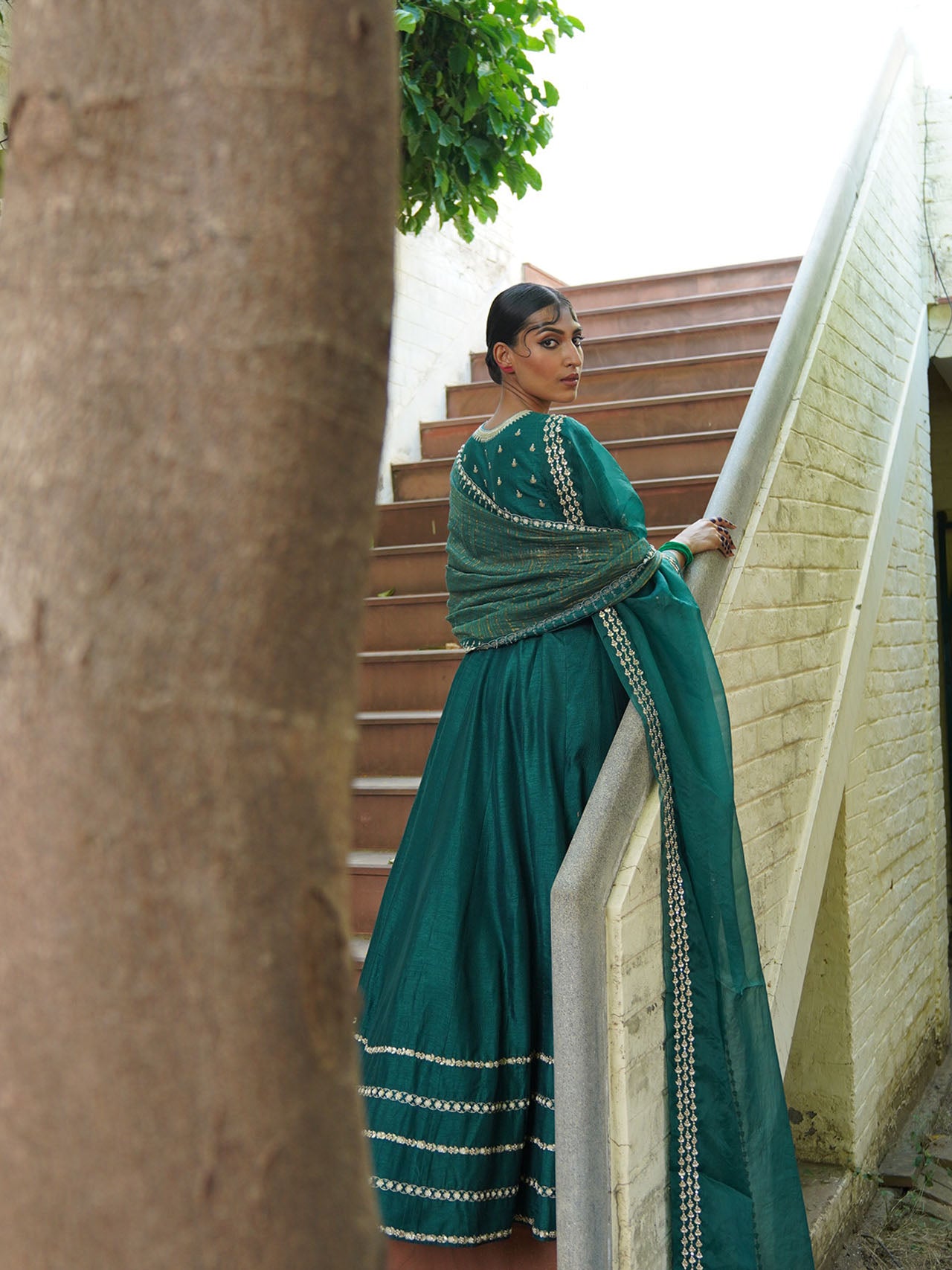 Teal Green Lehenga Set