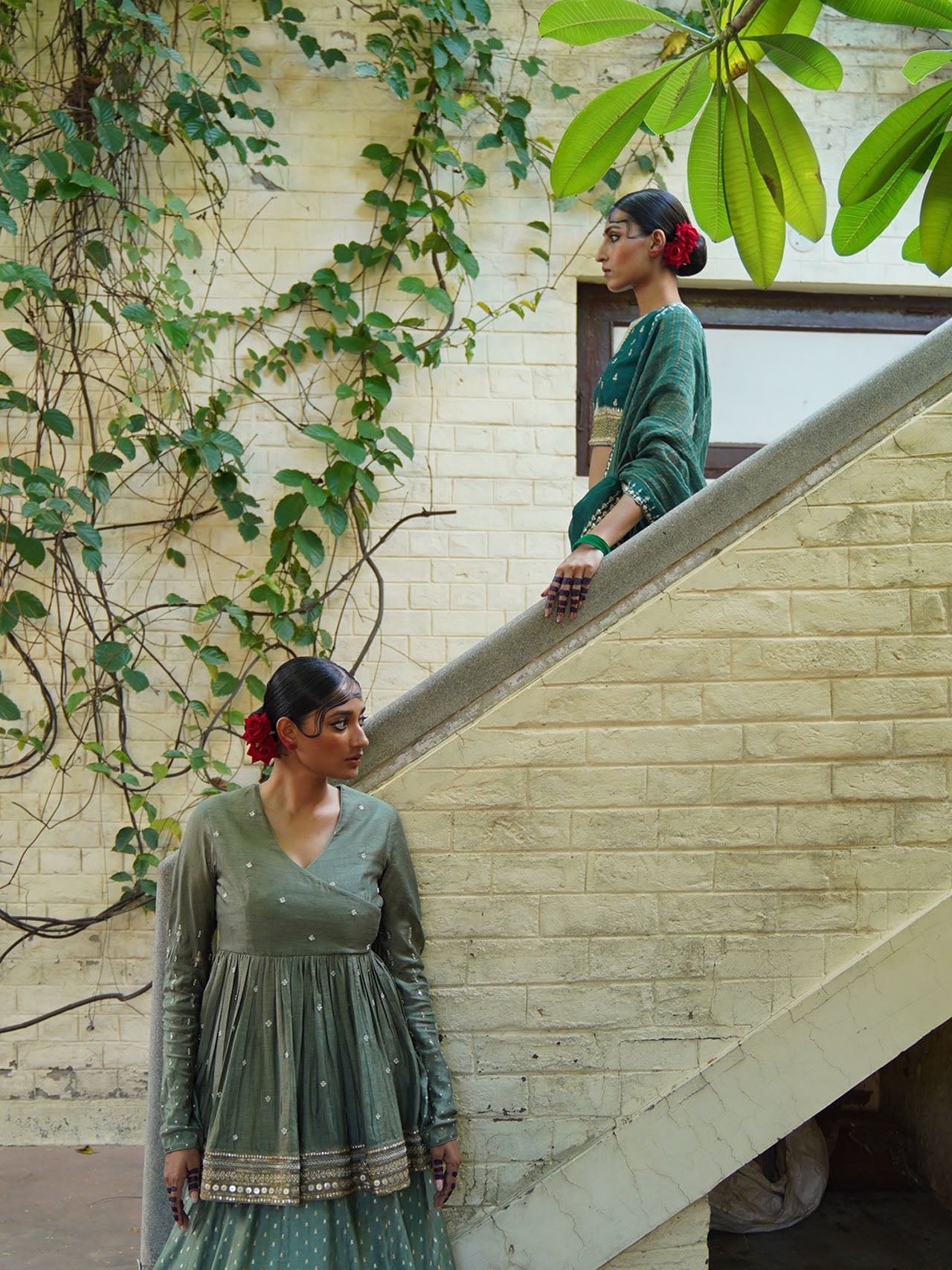 Teal Green Lehenga Set