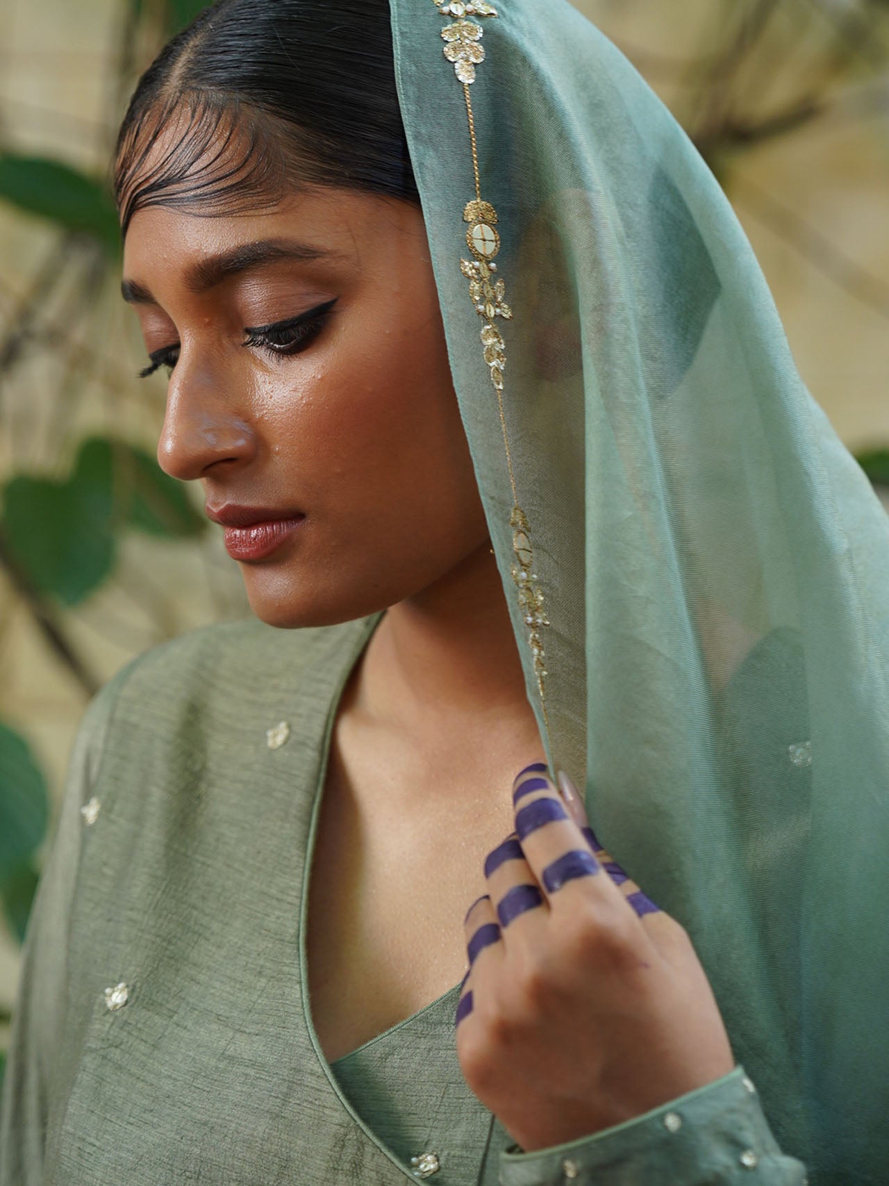 Sage Green Peplum Set