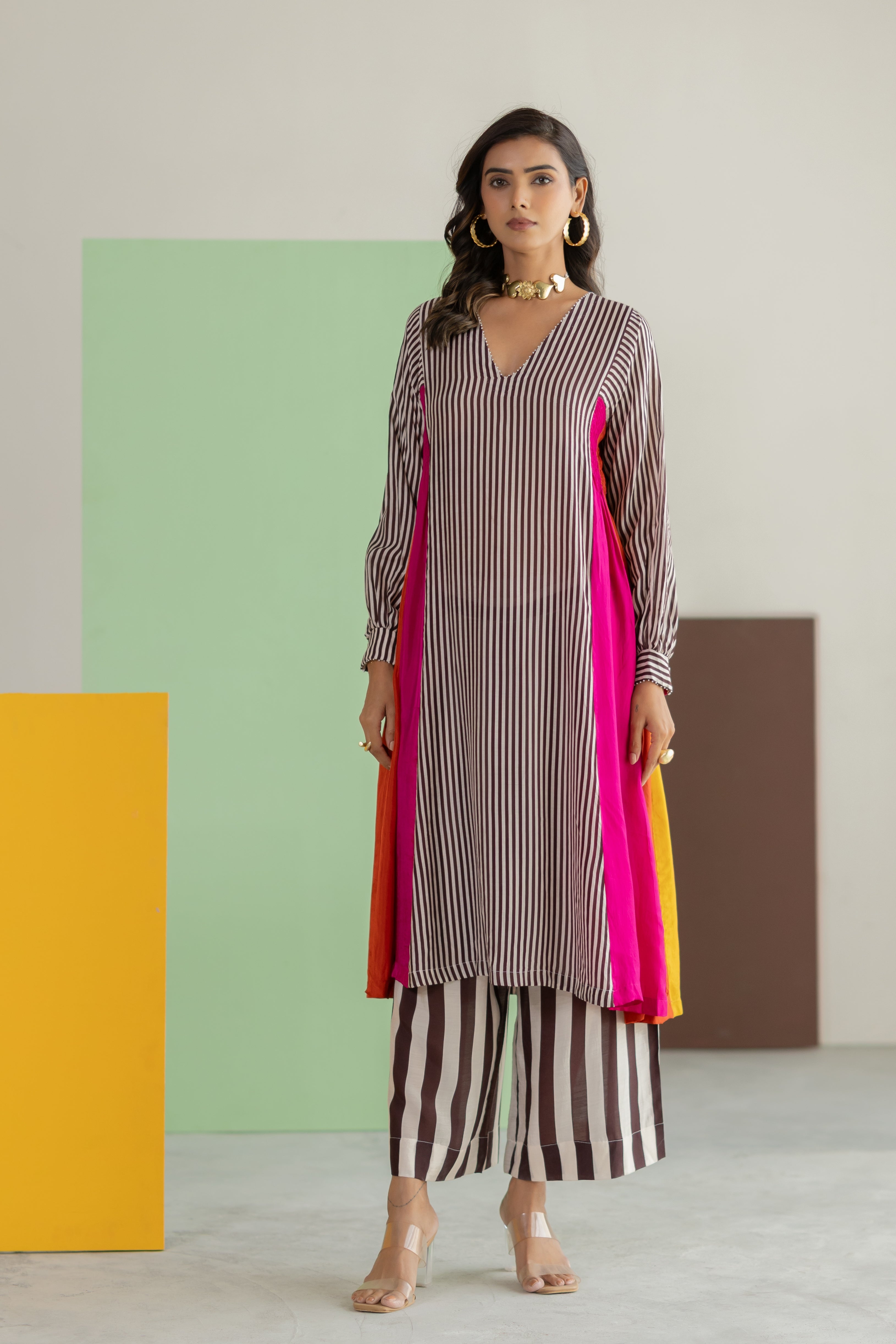 Striped kurta set
