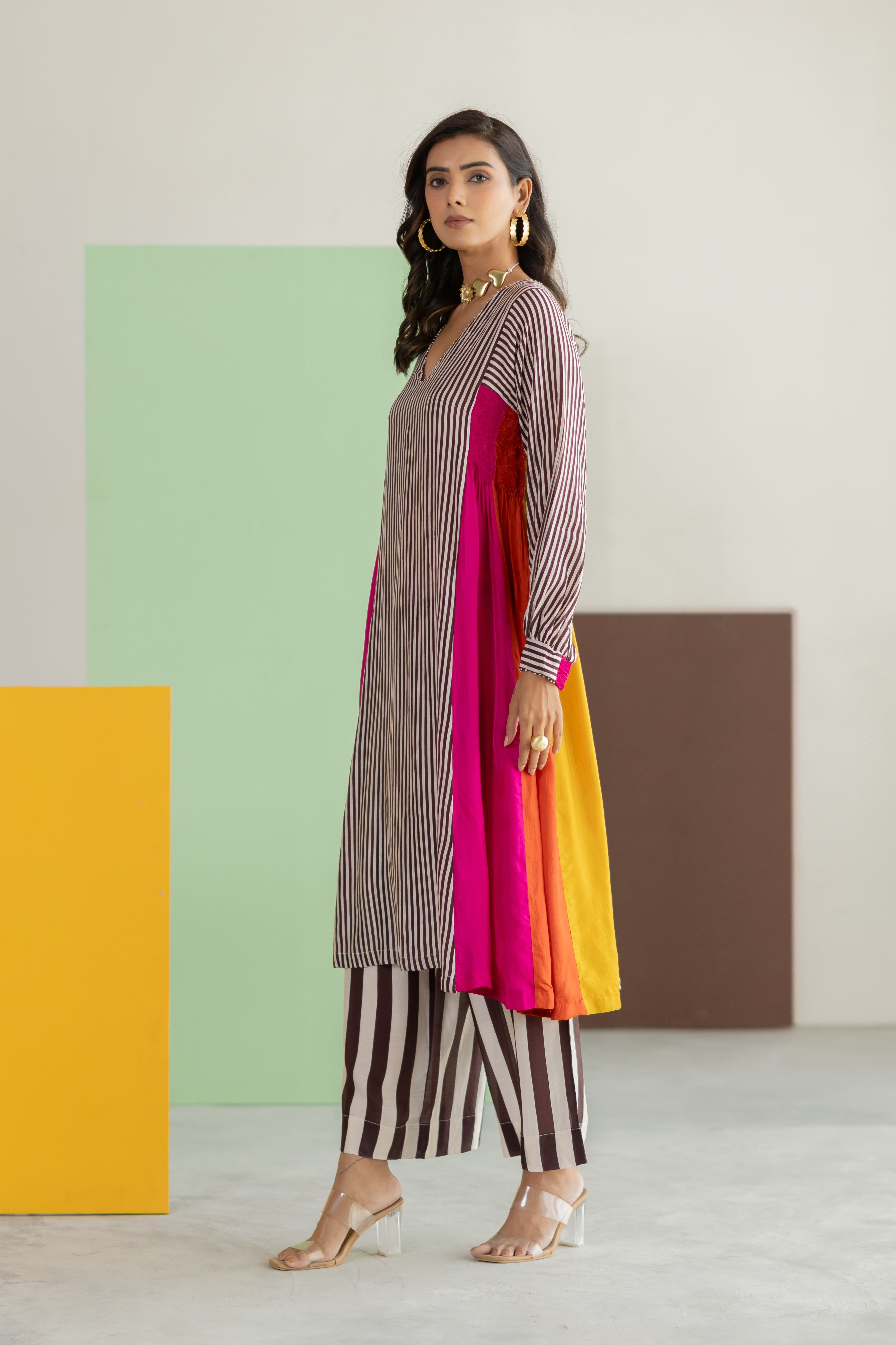 Striped kurta set