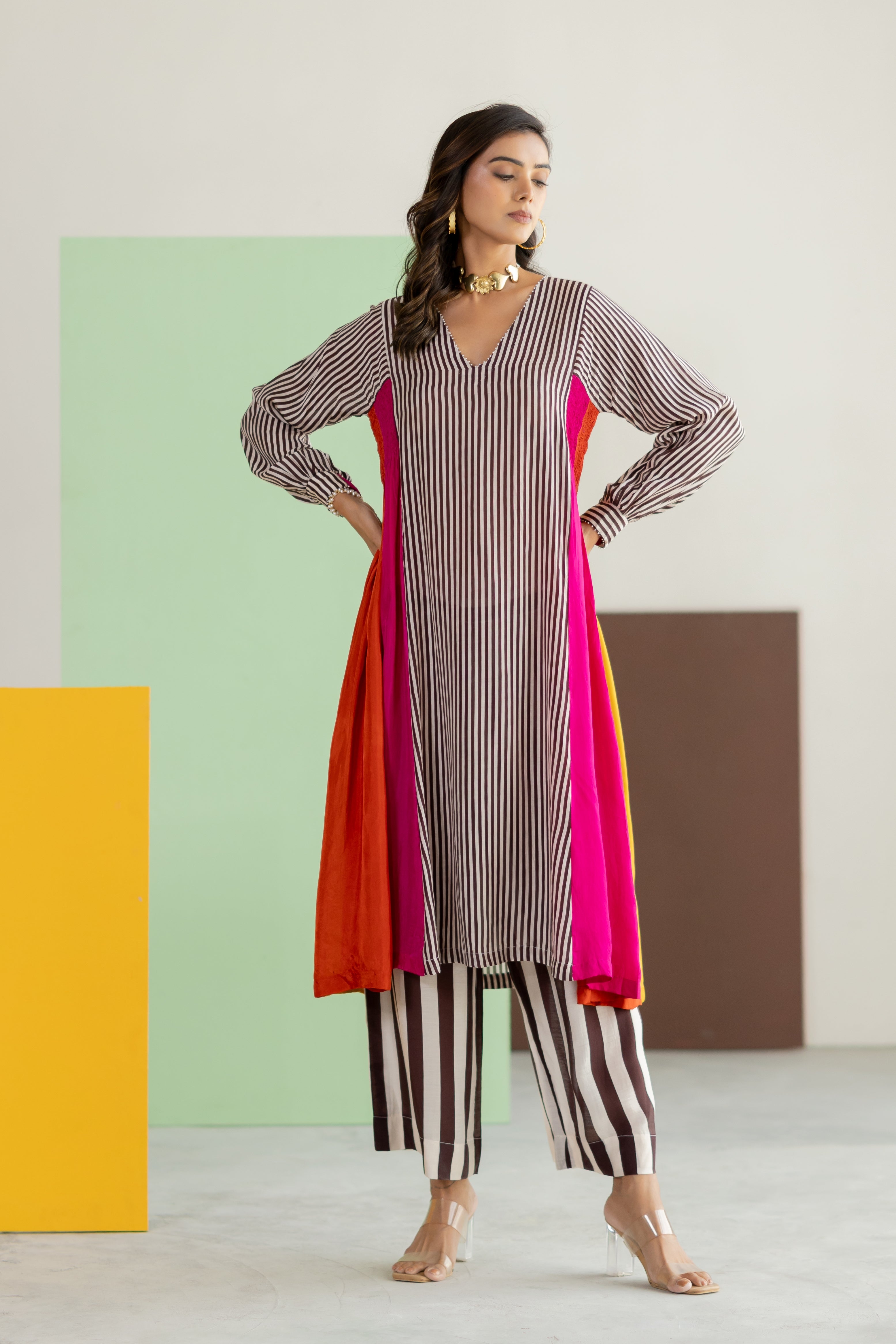 Striped kurta set