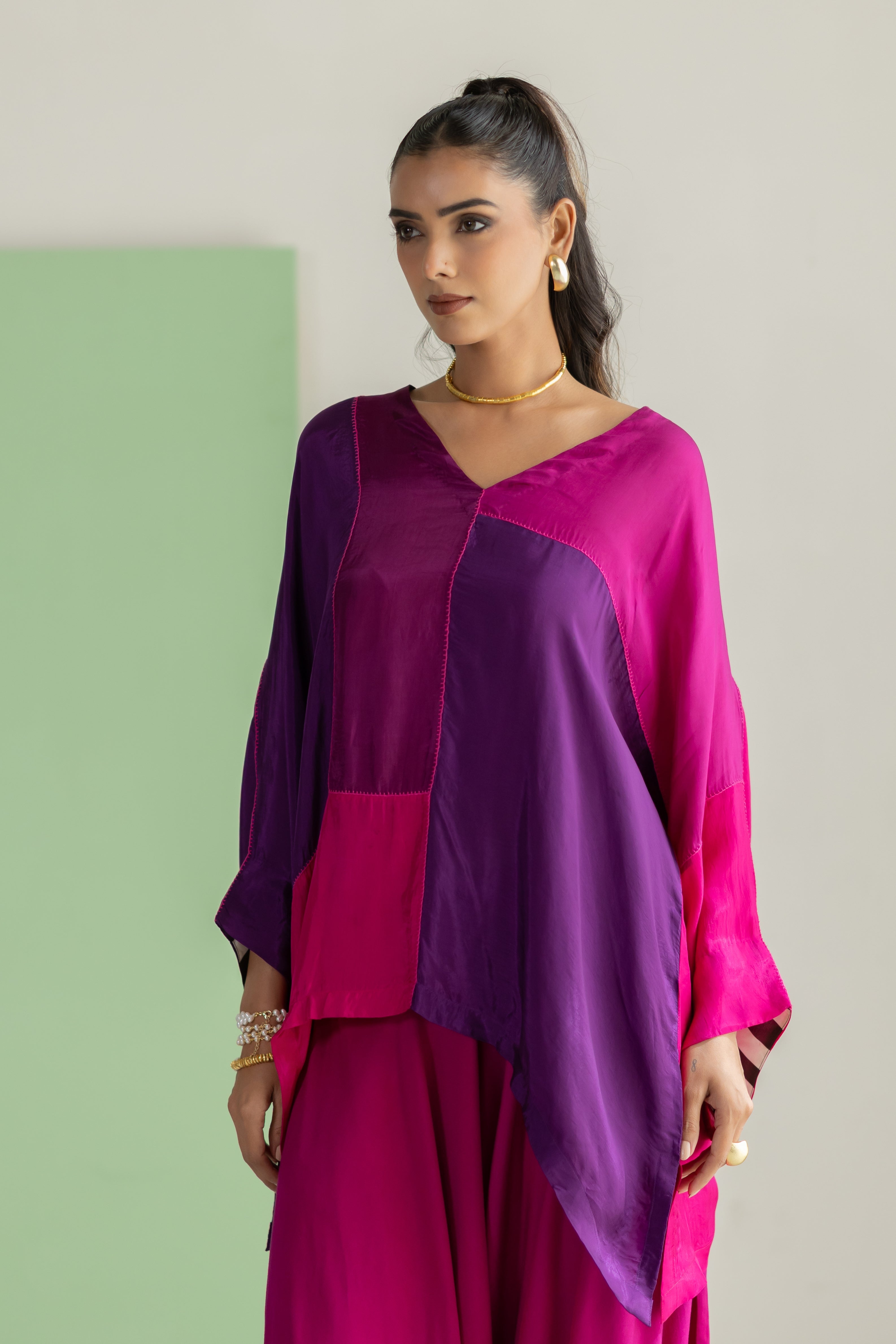 Purple Magenta Colour Block Set