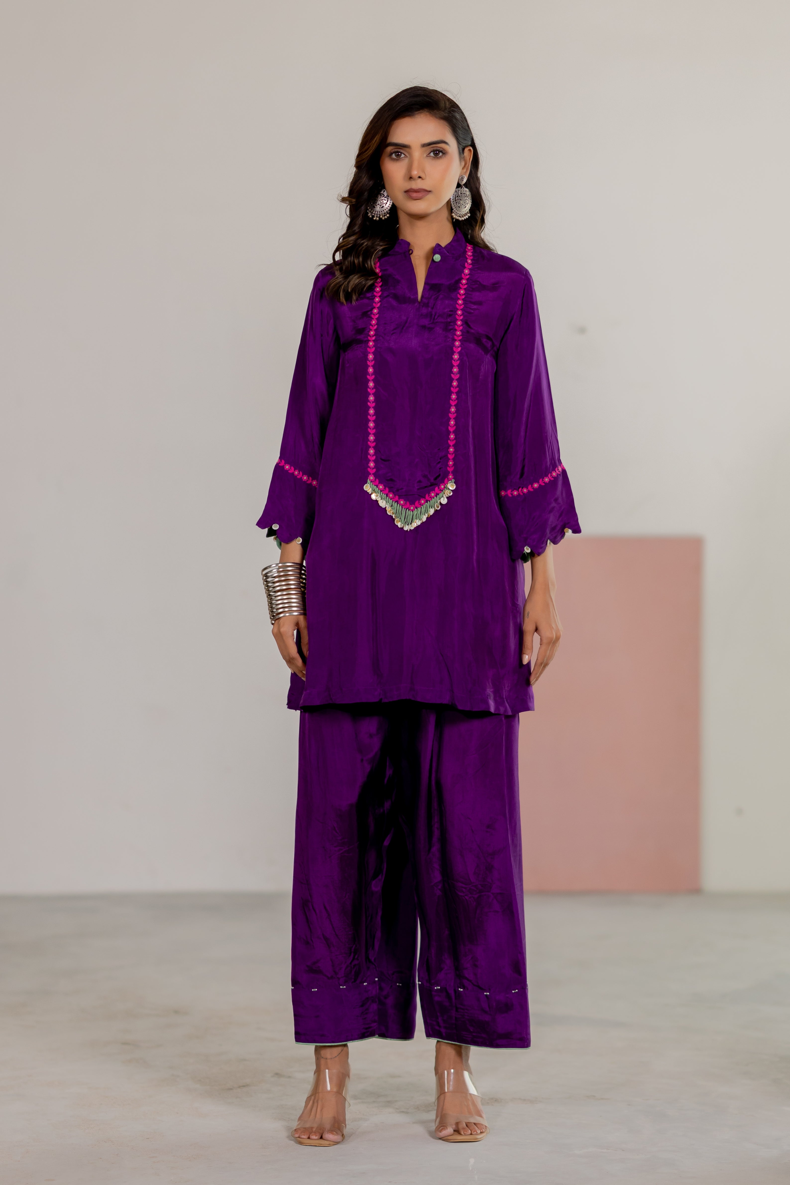 Purple top & salwar set