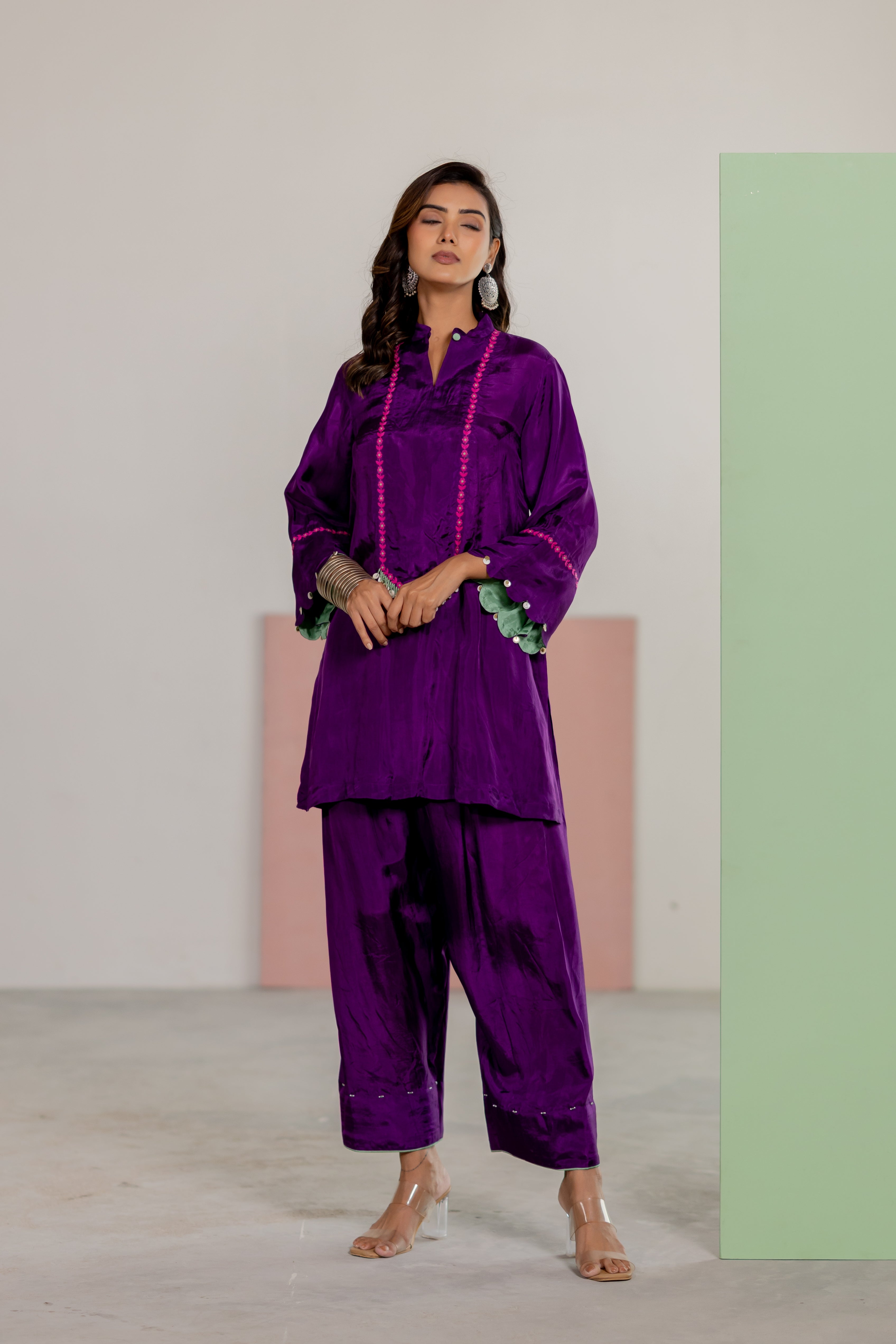 Purple top & salwar set