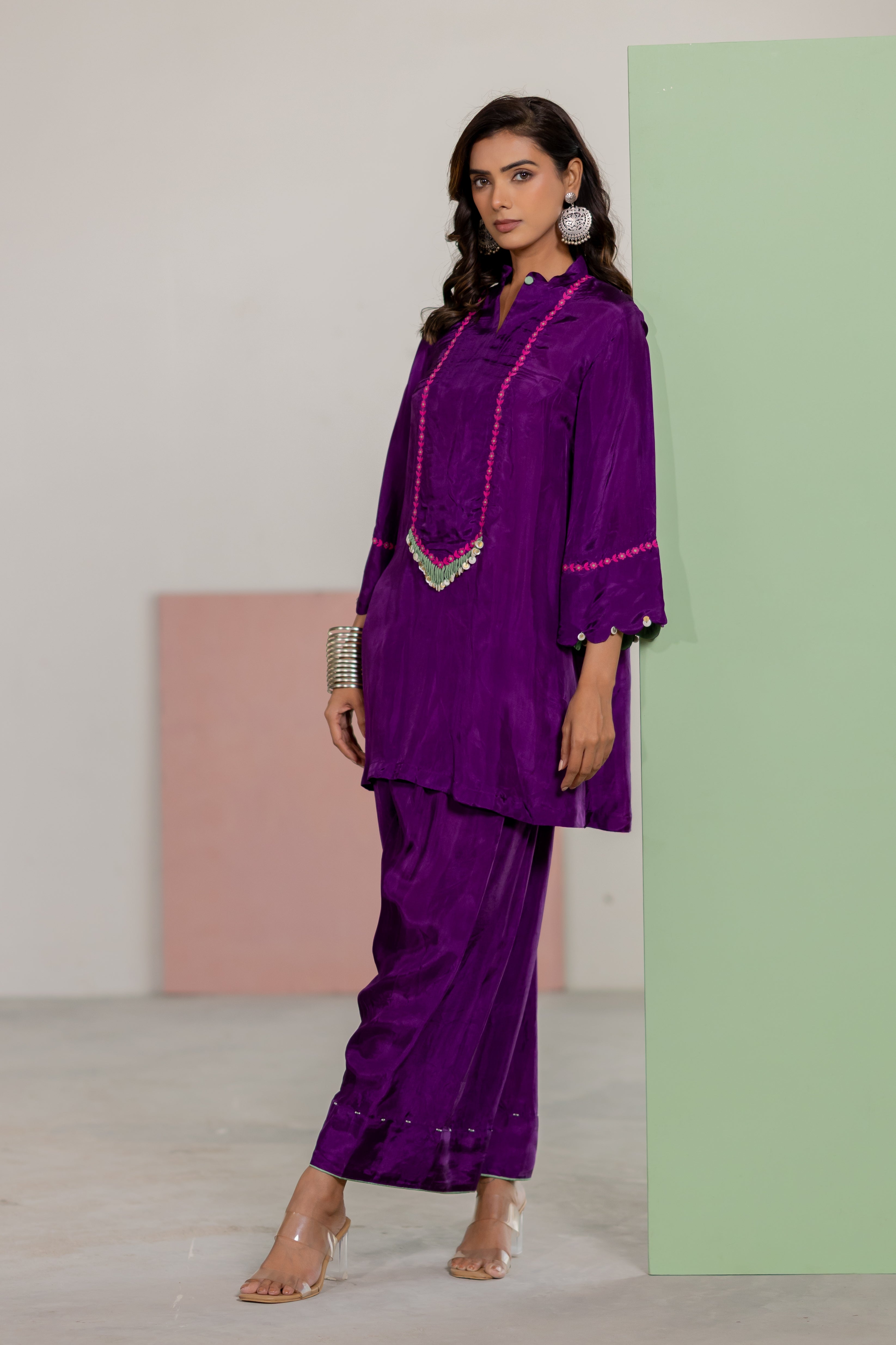 Purple top & salwar set