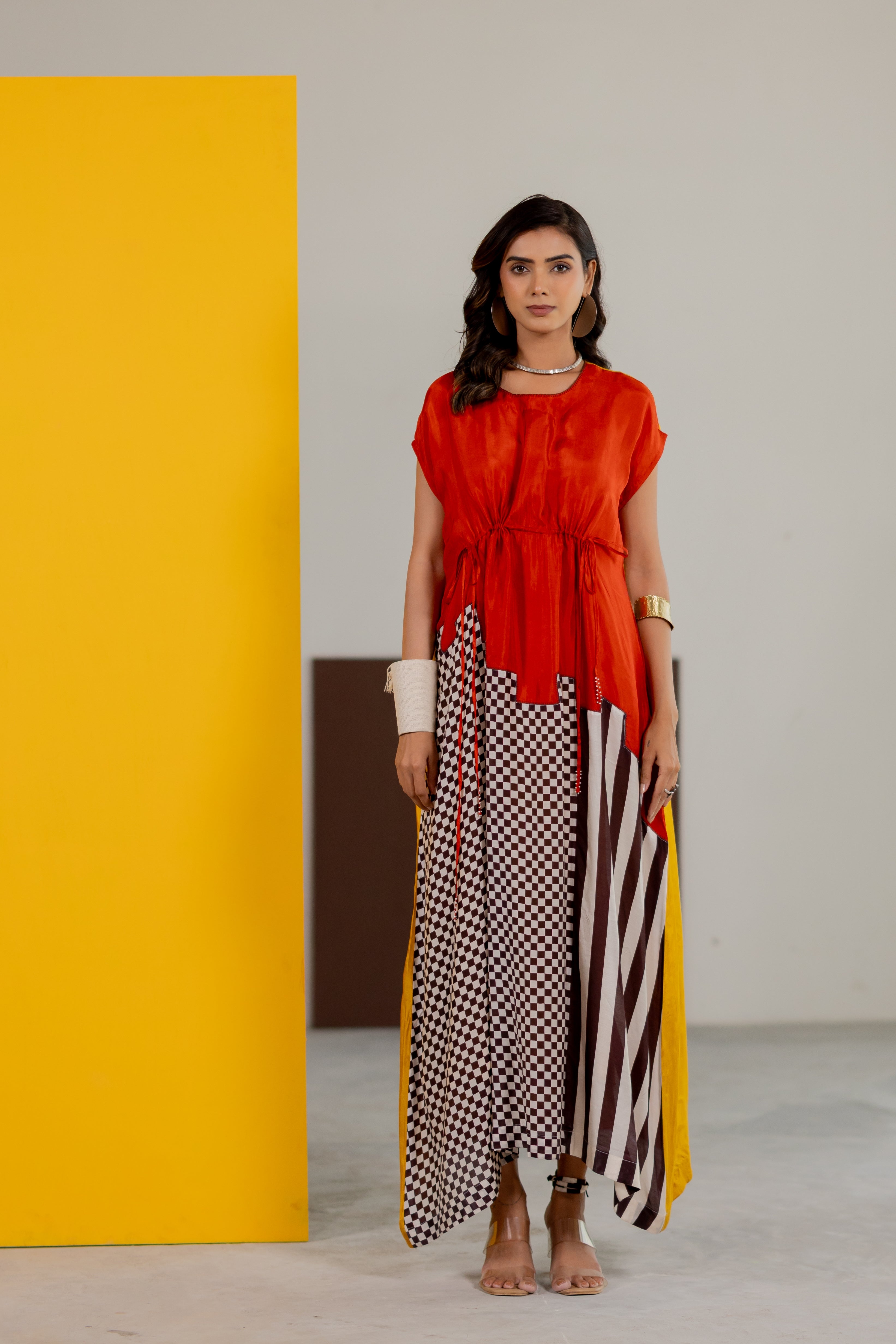 Mustard and Orange dress