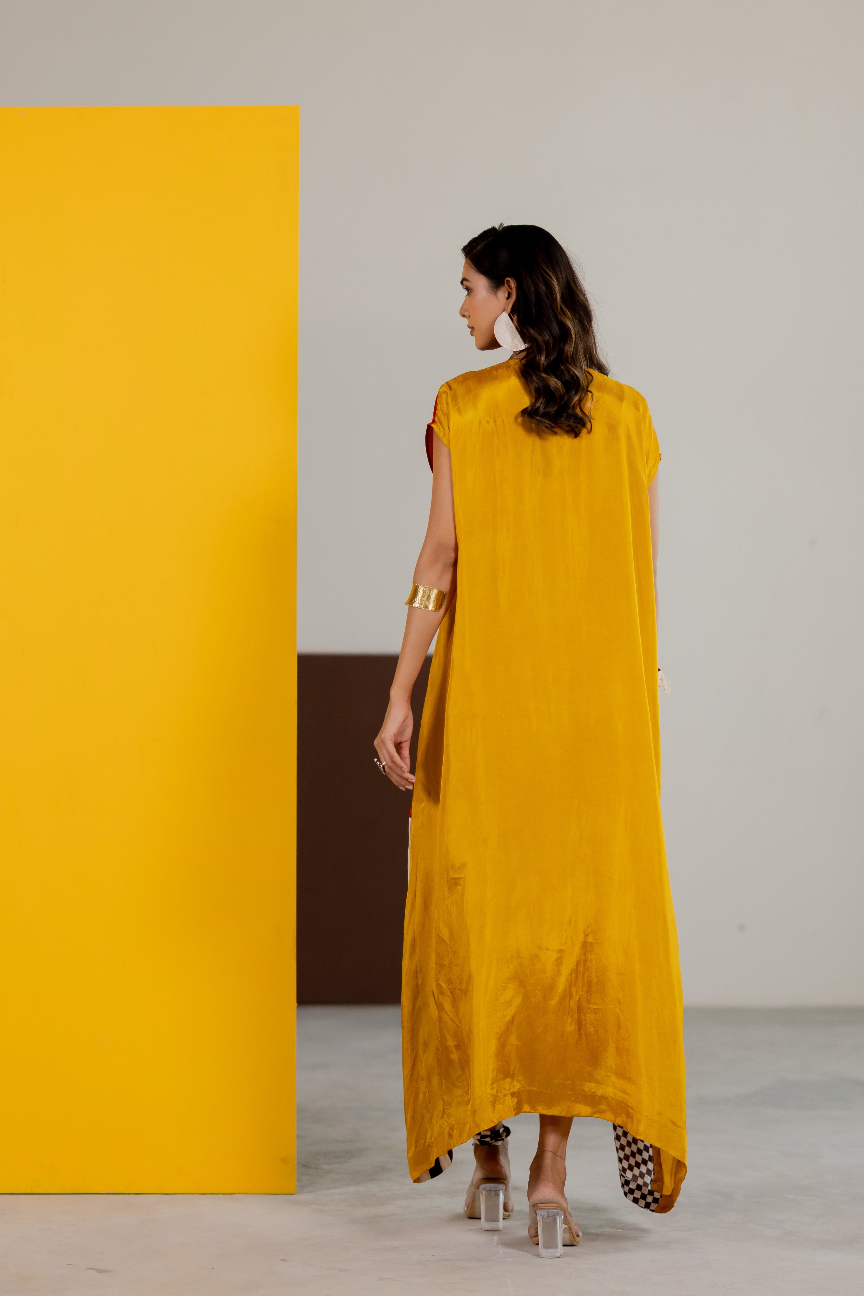 Mustard and Orange dress