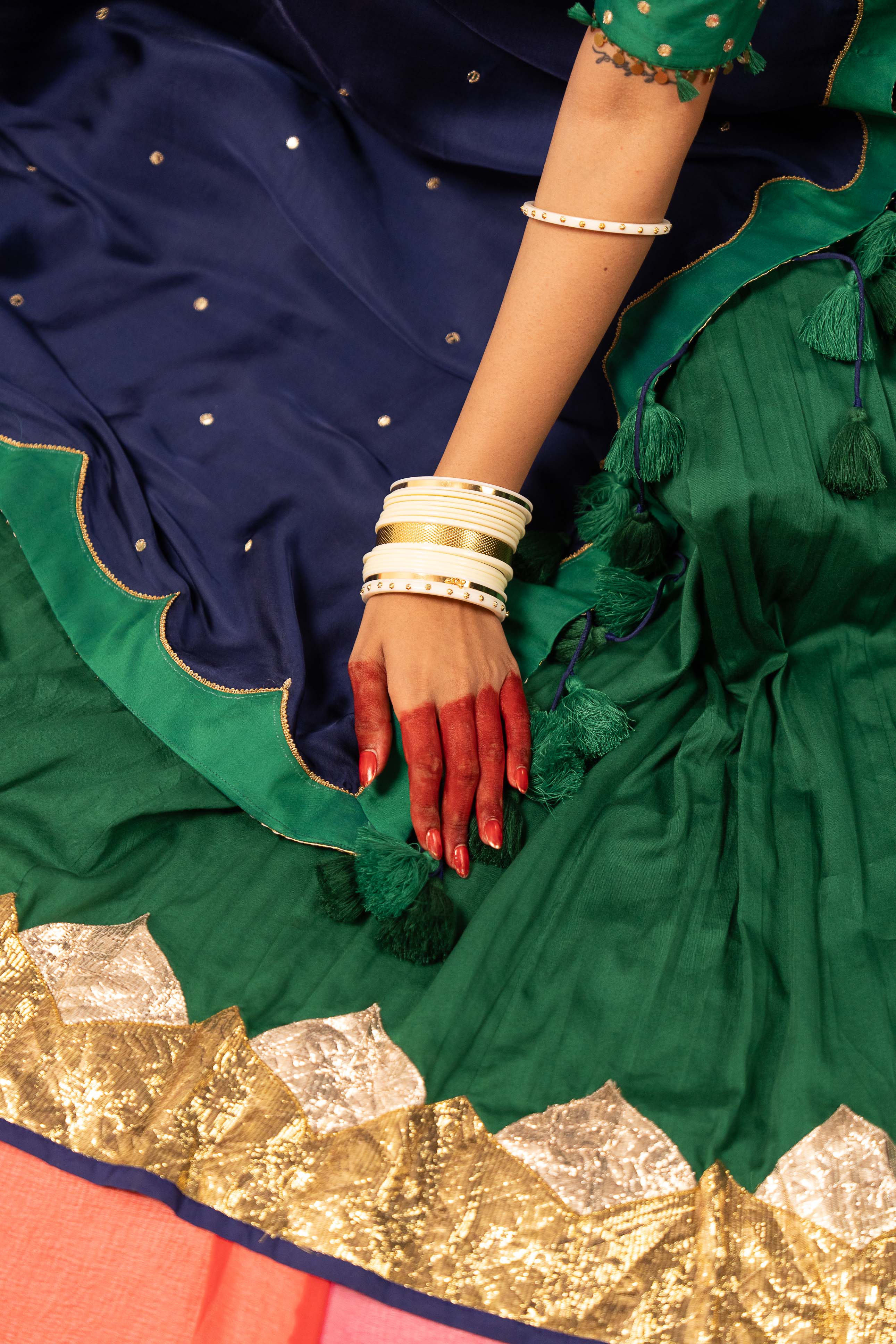 Dark Blue Lehenga Set