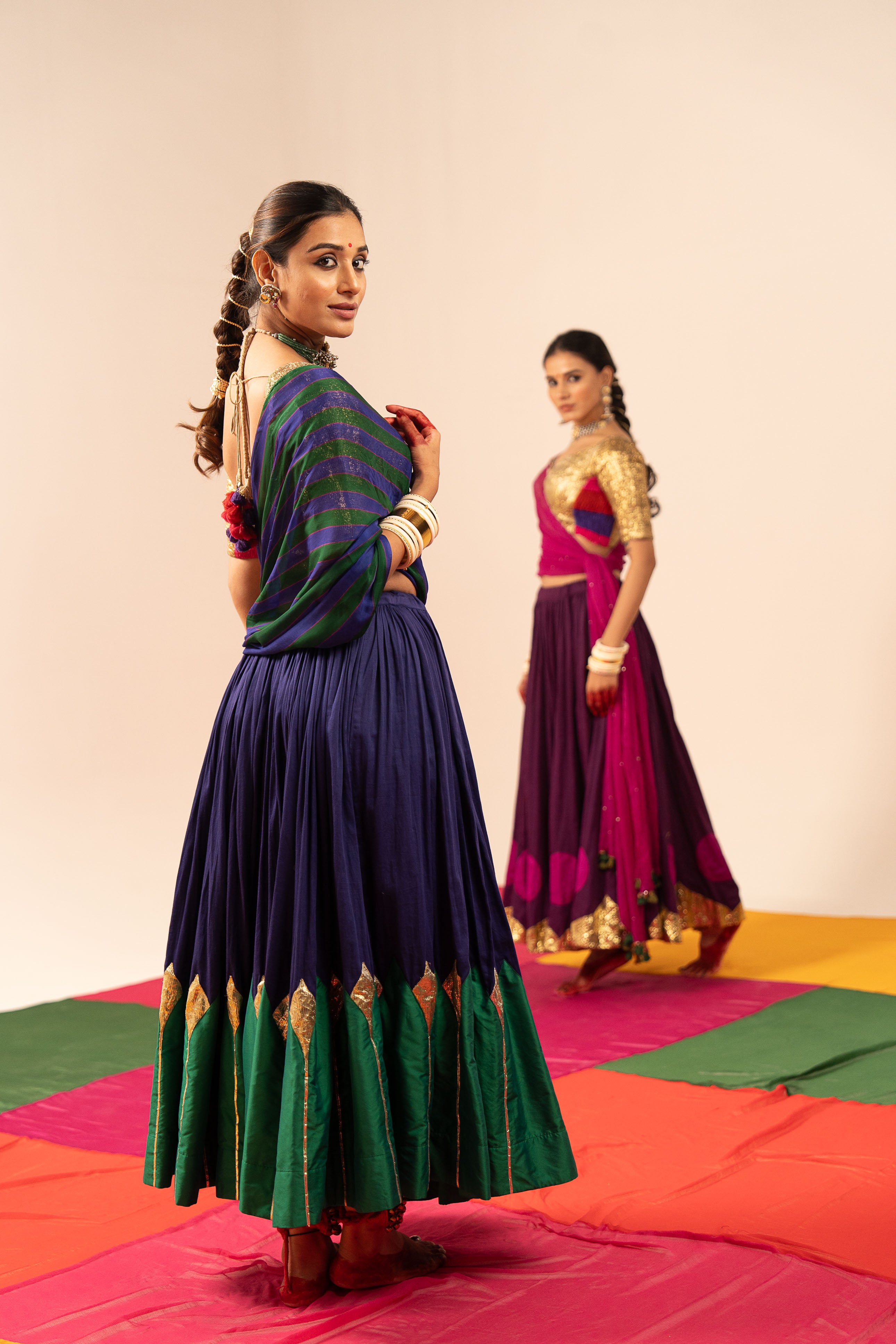 Deep purple Colored Lehenga Set