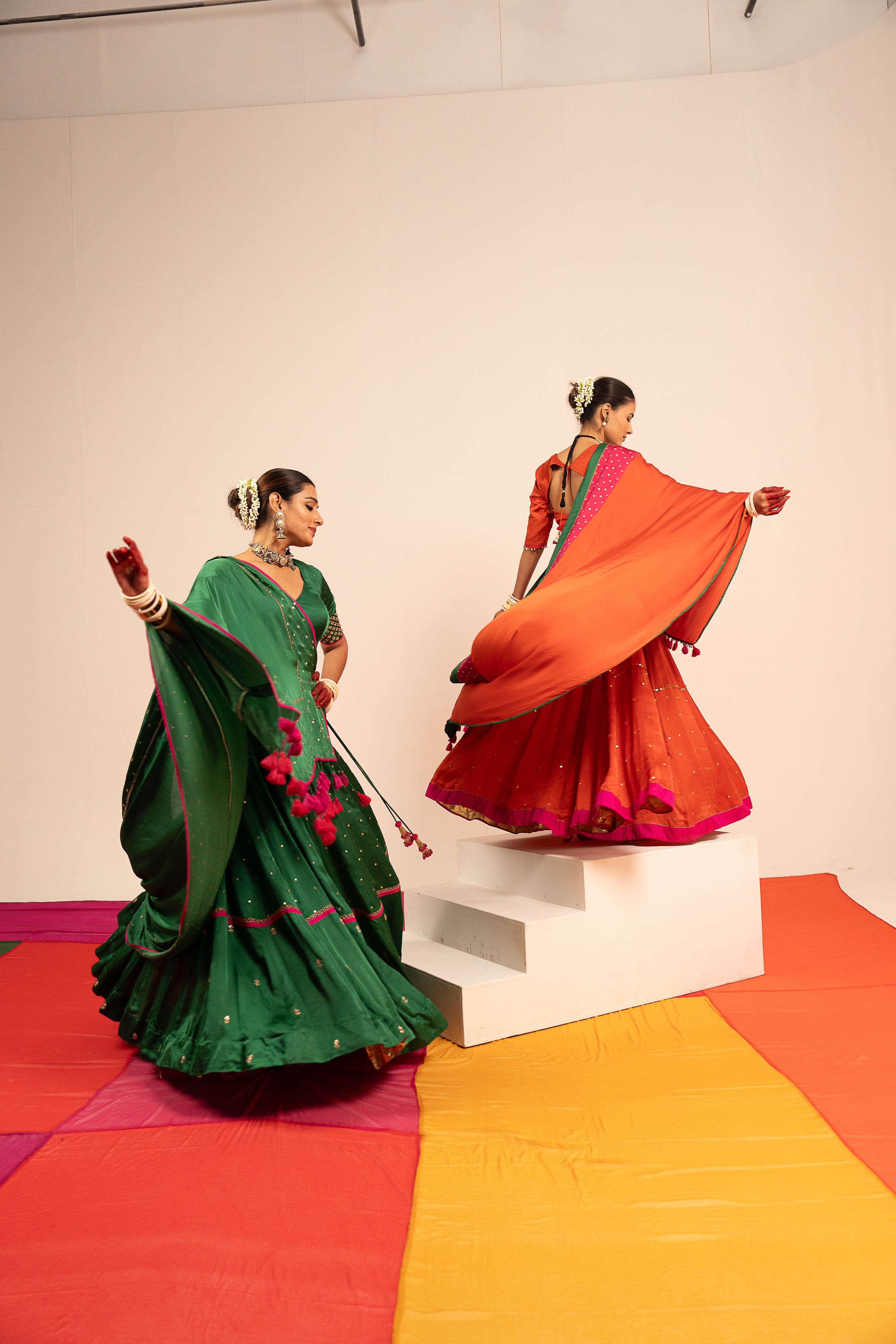 Dark Green Modal Lehenga