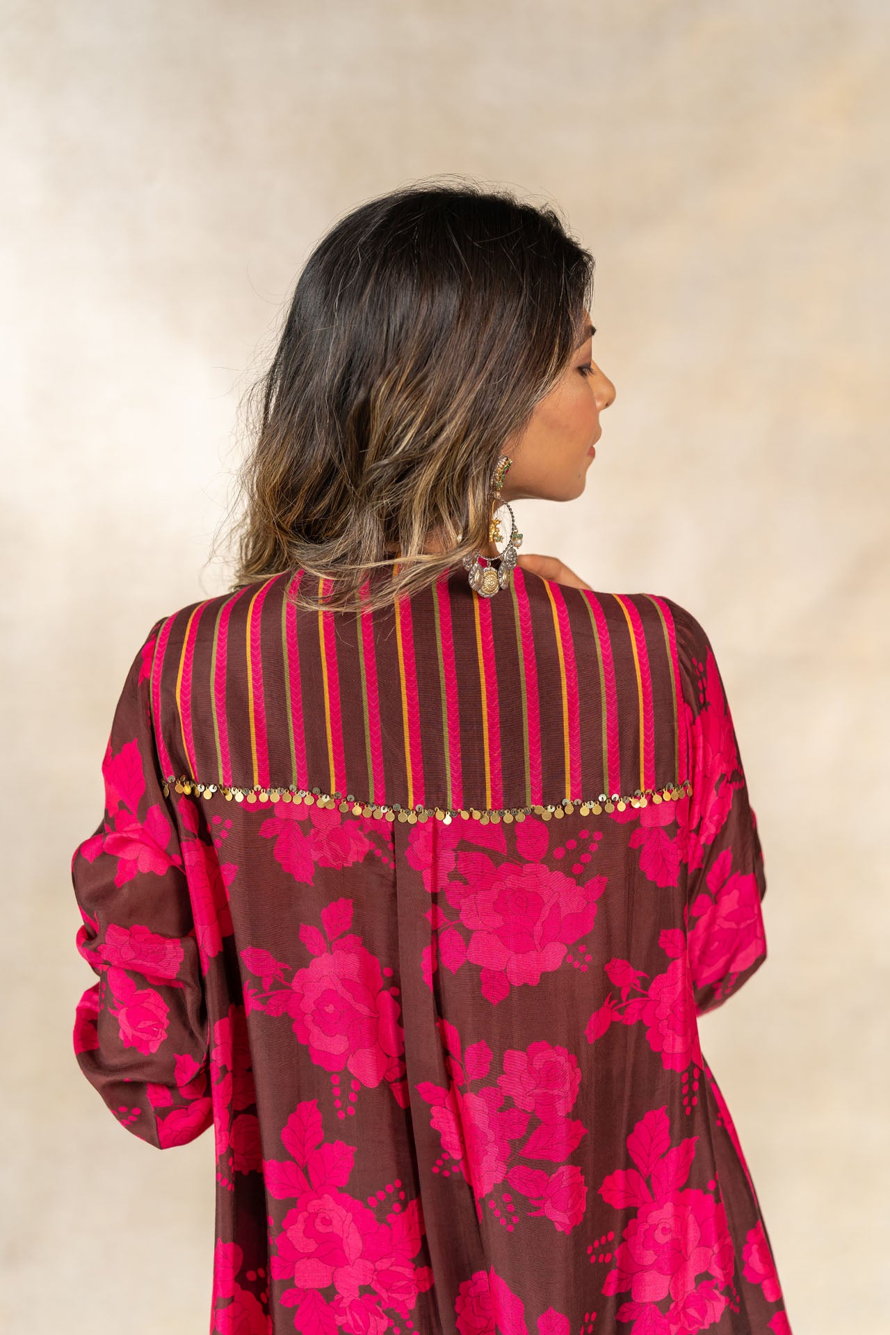 Brown floral printed co-ord set