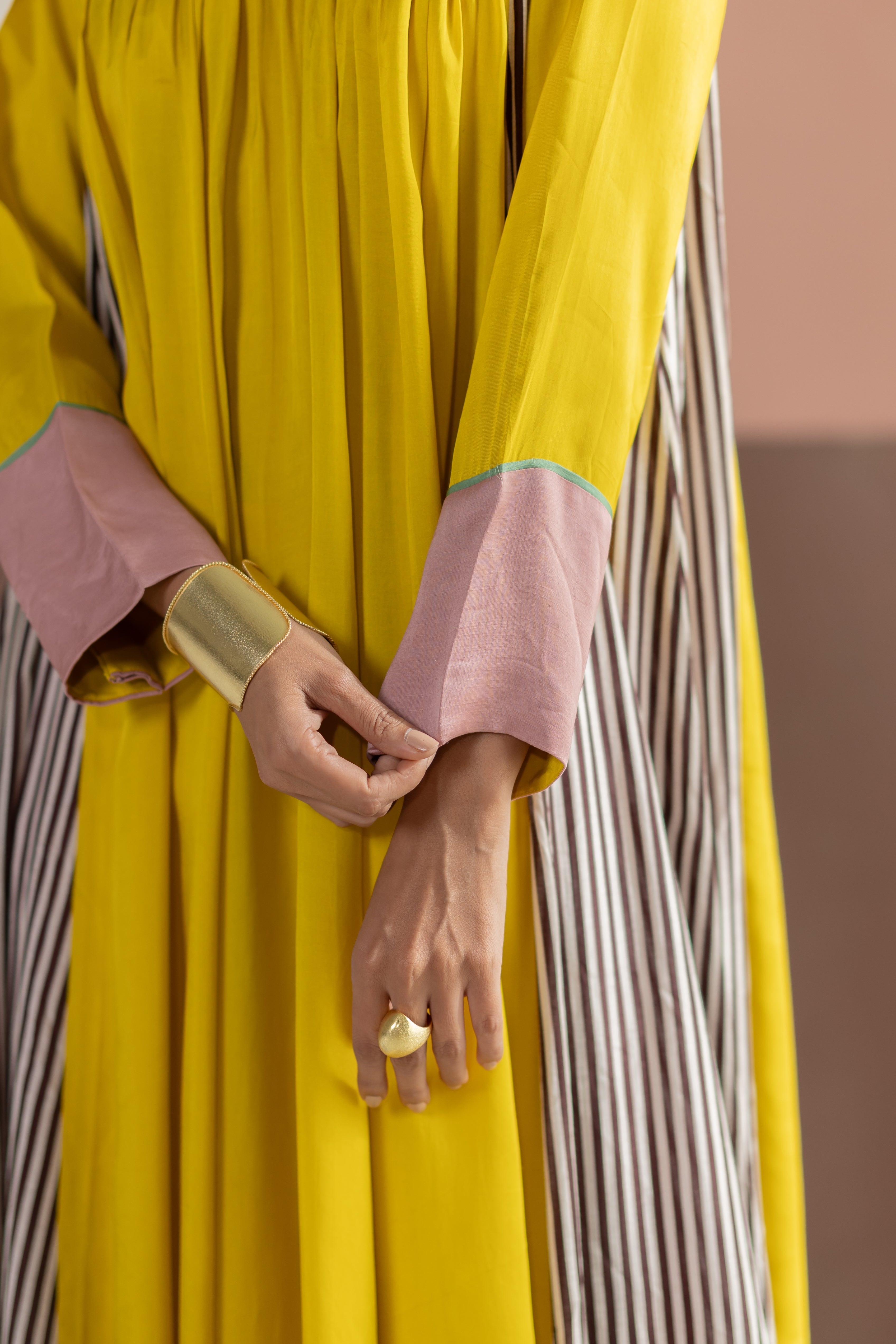 Lime yellow kurta set