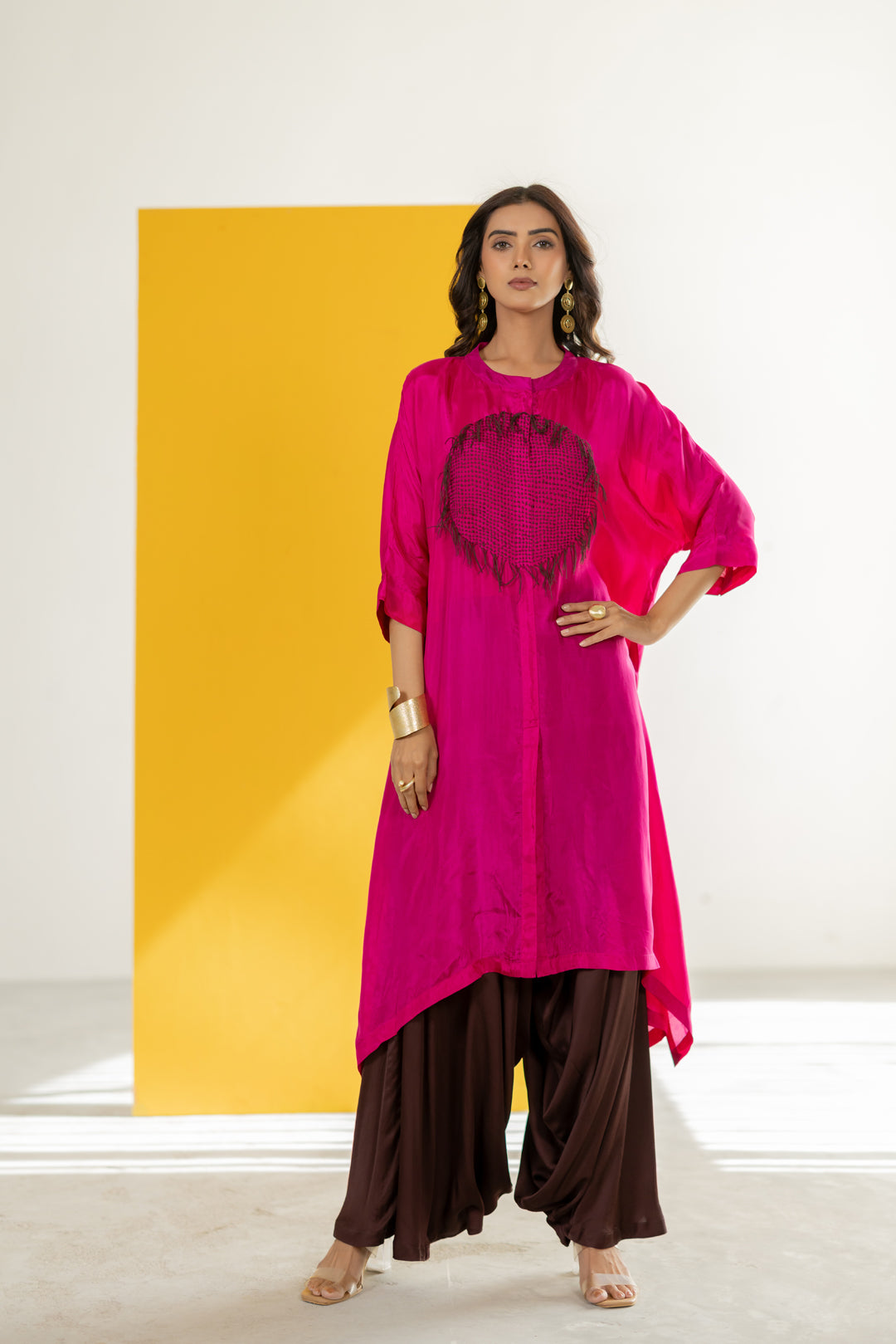 Hot pink kaftan set