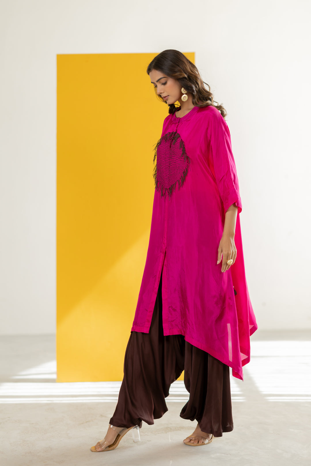Hot pink kaftan set