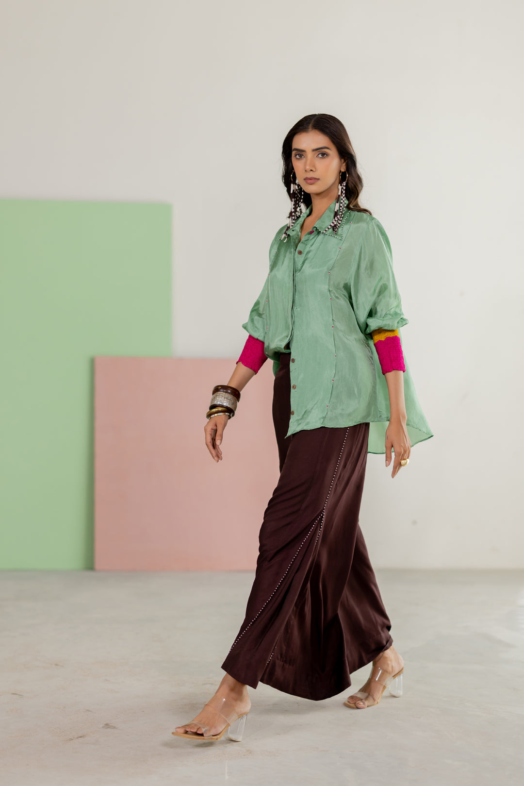 Sea Green Shirt Set