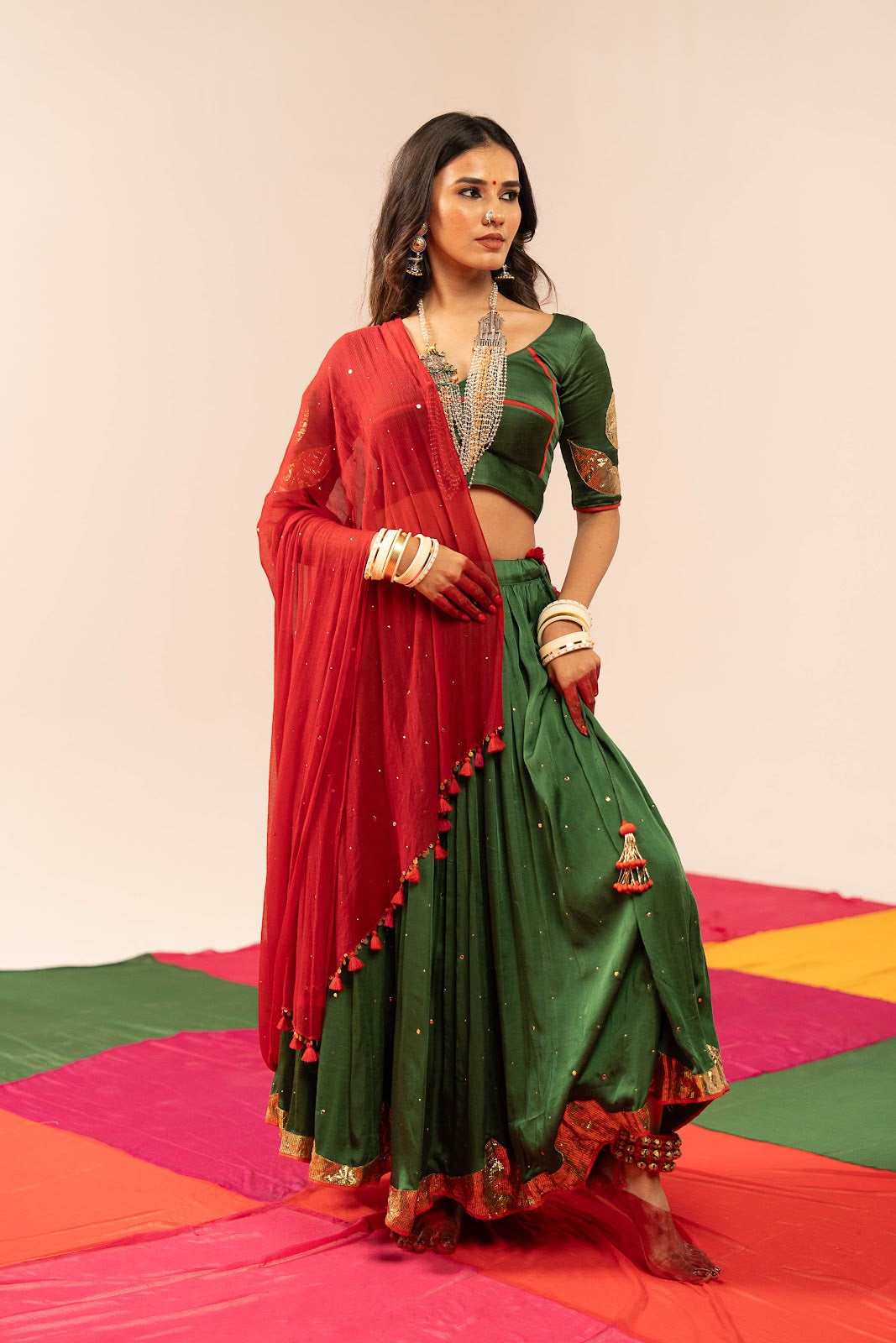 Mehendi Green Lehenga Set