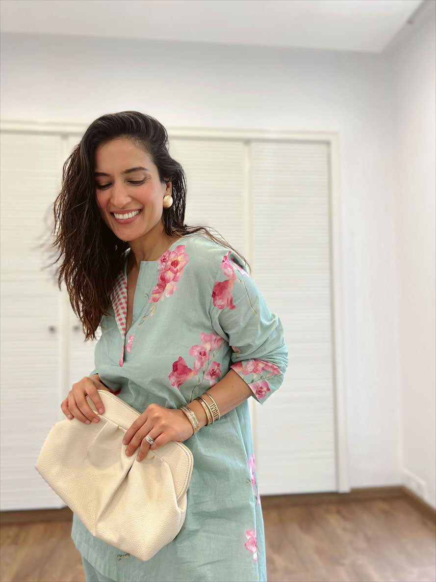 Sea Green Floral Co-ord Set