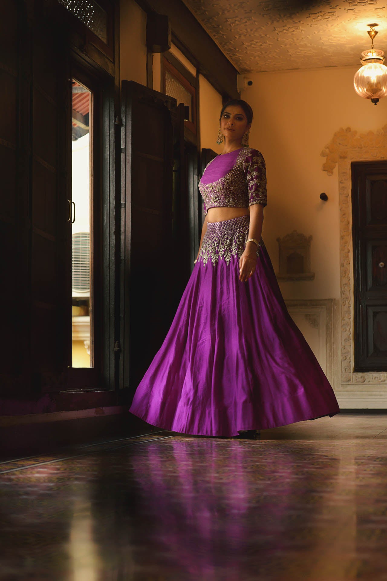 Bright Purple Lehenga Set
