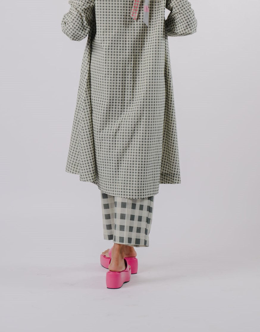 Black And White Big Checkered Pants