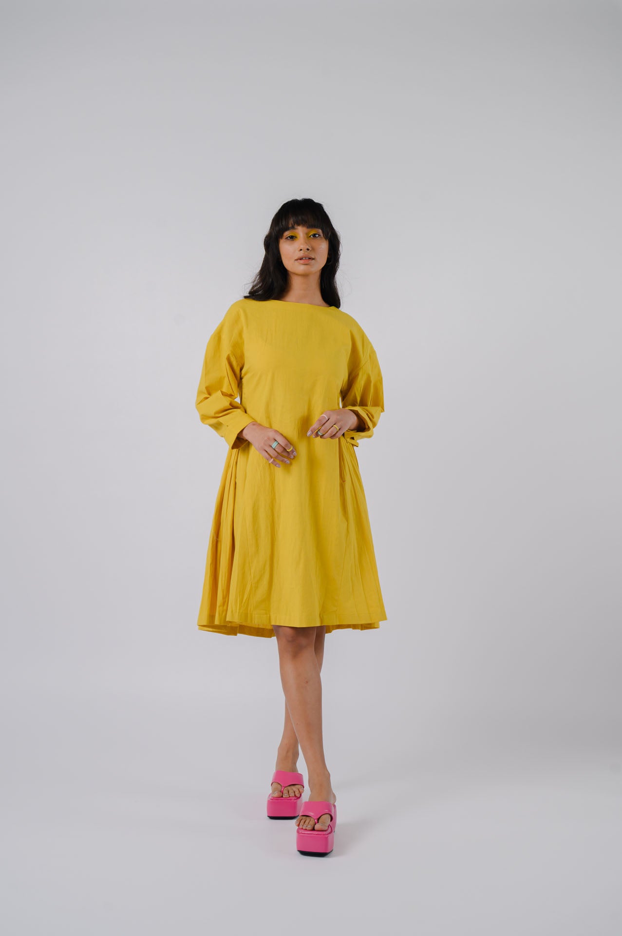 Yellow Cutwork Dress