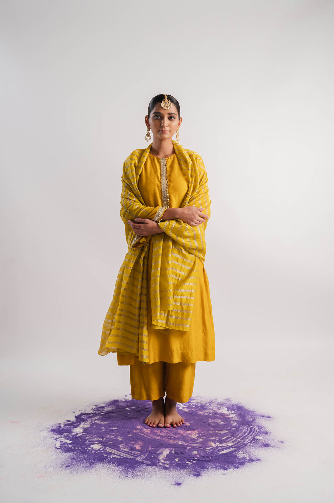 Yellow Chanderi Dupatta