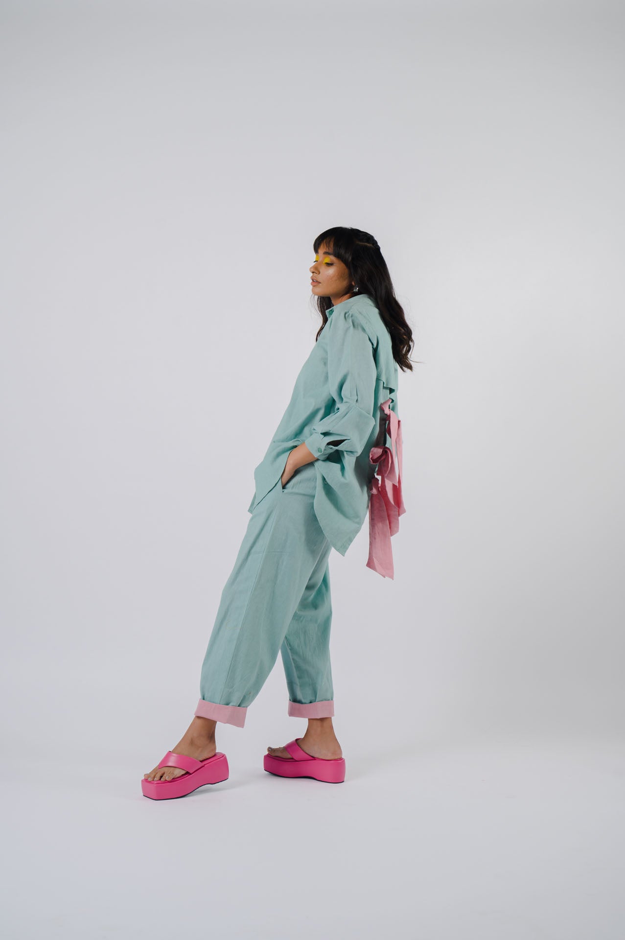 Sea Green Bowtie Co-ord Set