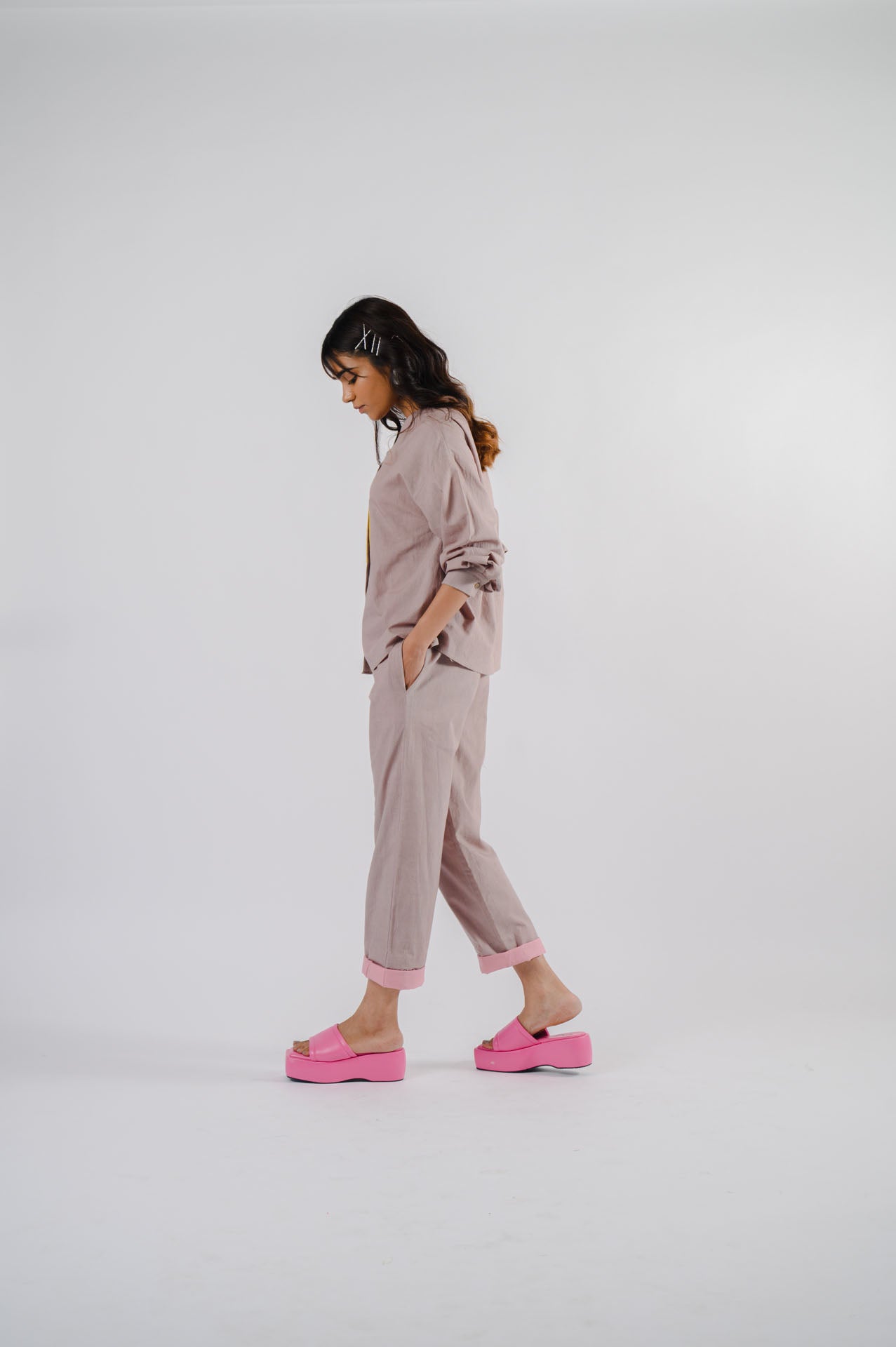 Grey Cotton Co-ord Set