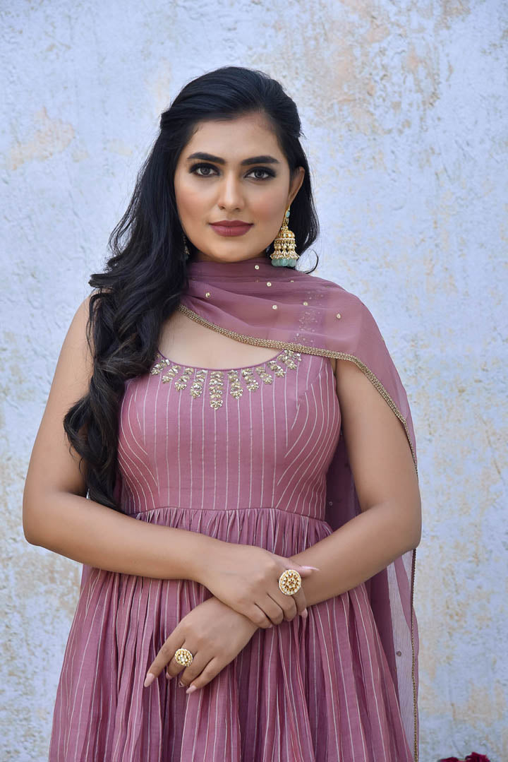 Dusty Pink Sharara Set With Dupatta