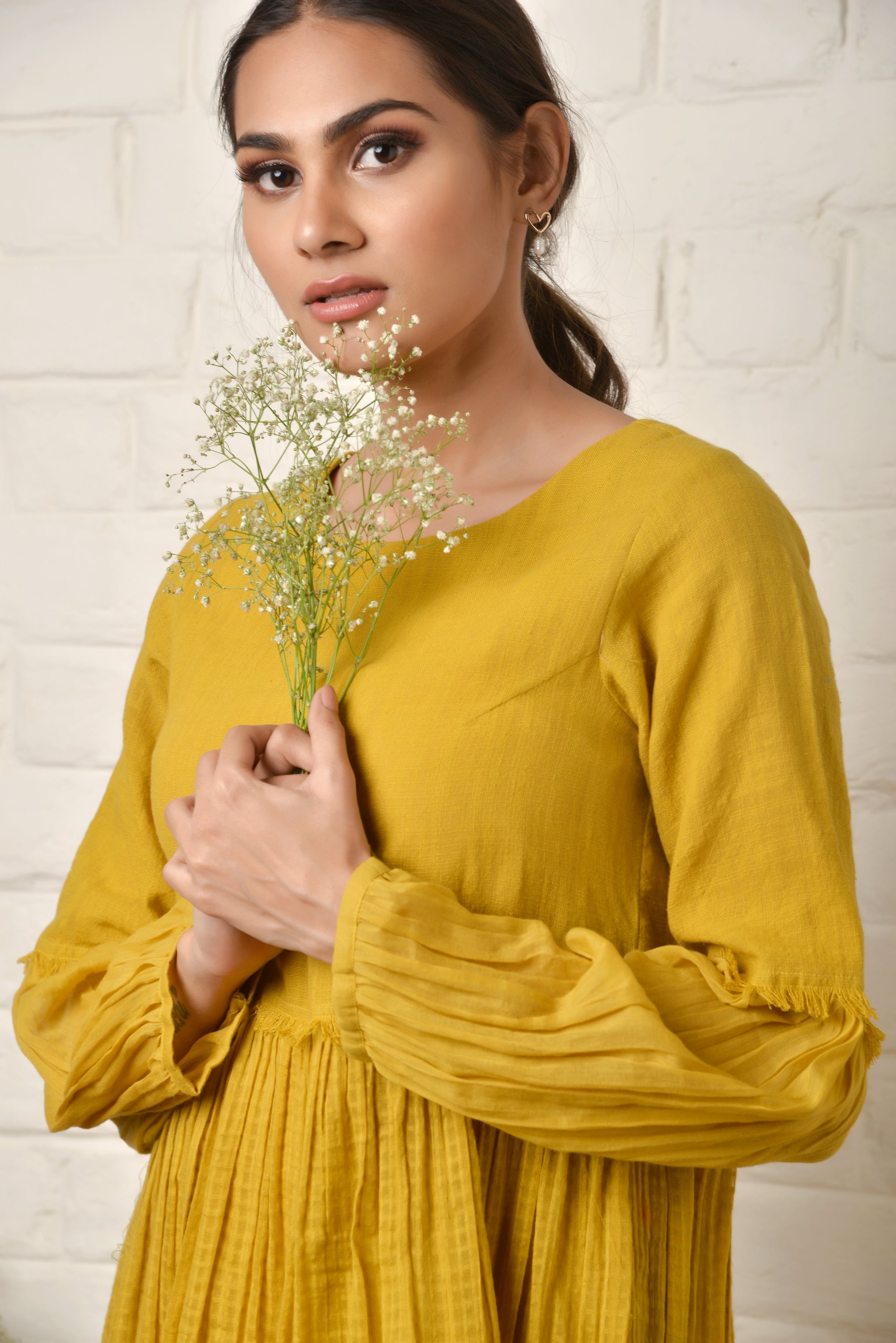 Lime Yellow Tiered Dress