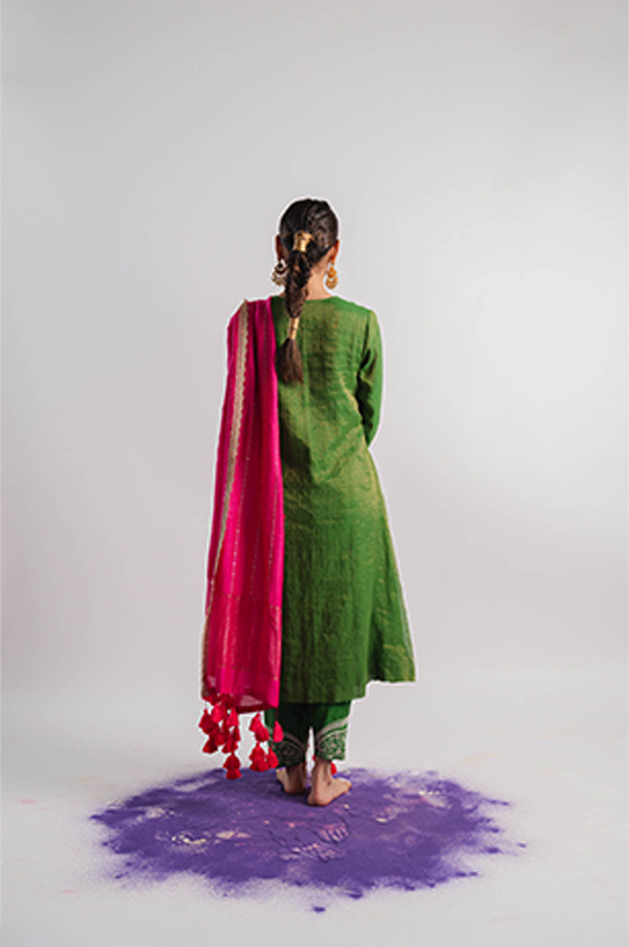 Pink Moonga Silk Dupatta