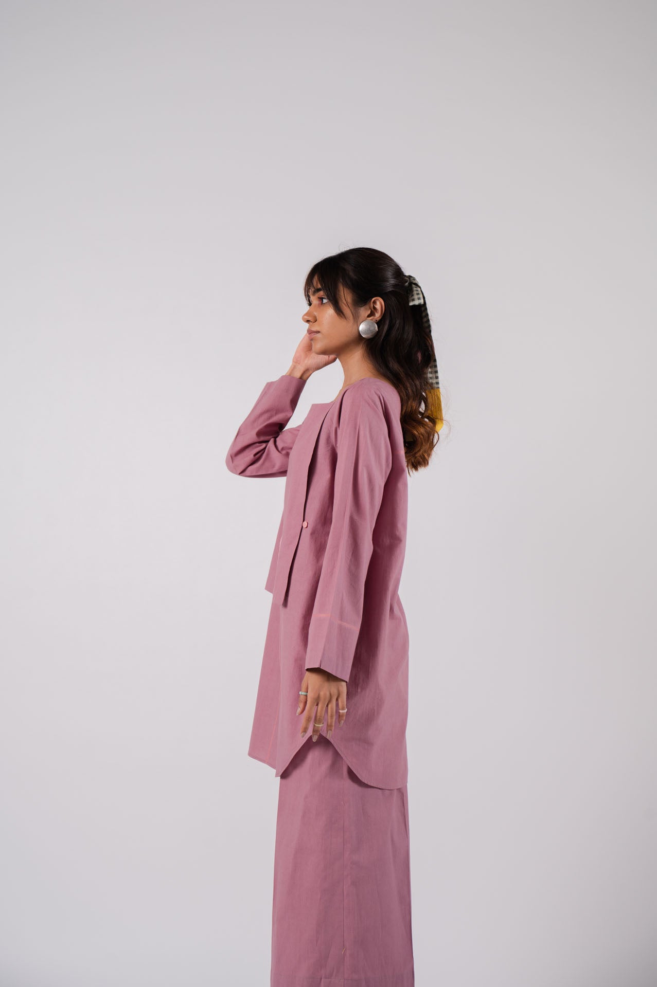Mauve Flap Tunic Set
