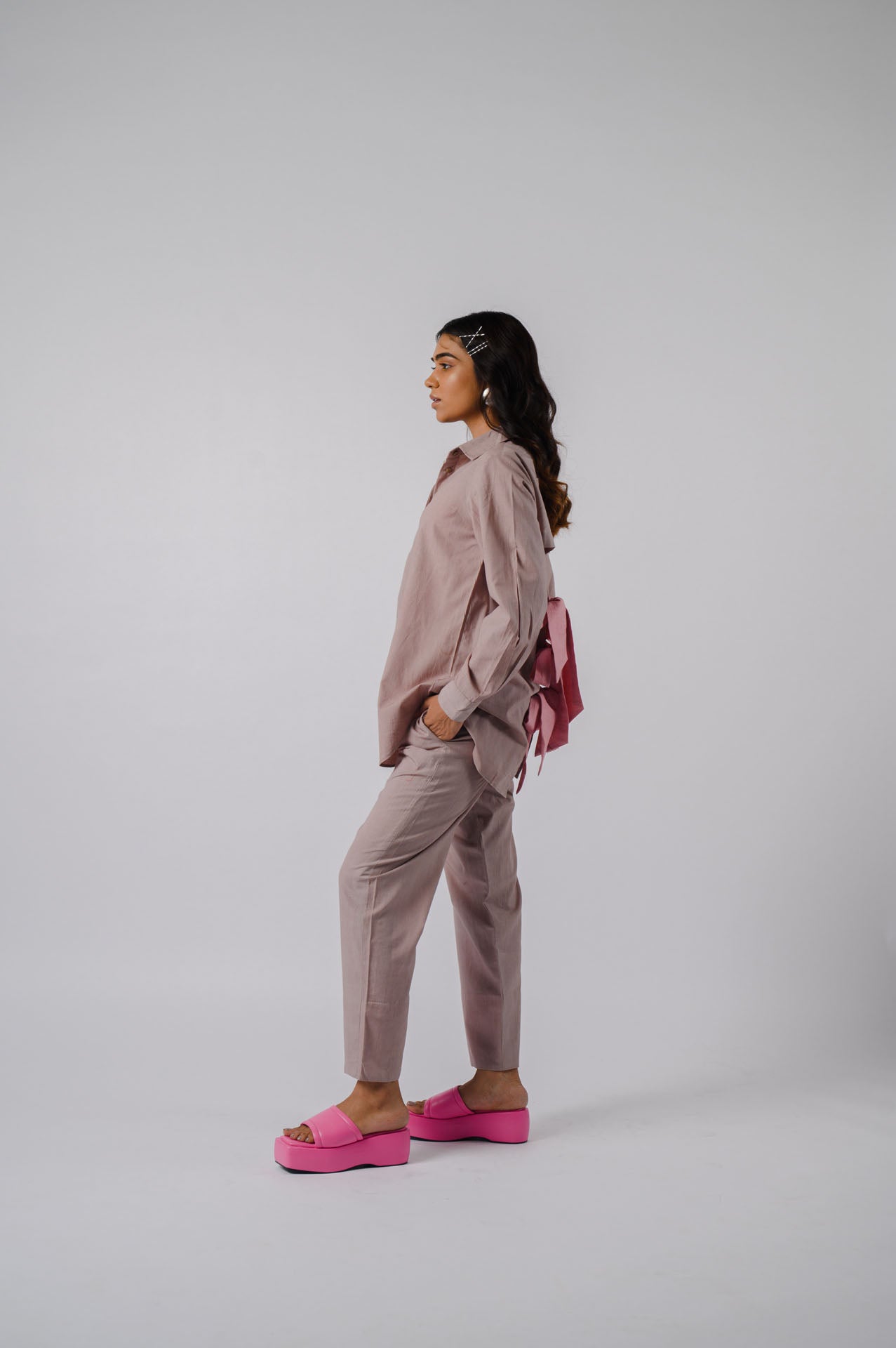 Grey Bowtie Co-ord set