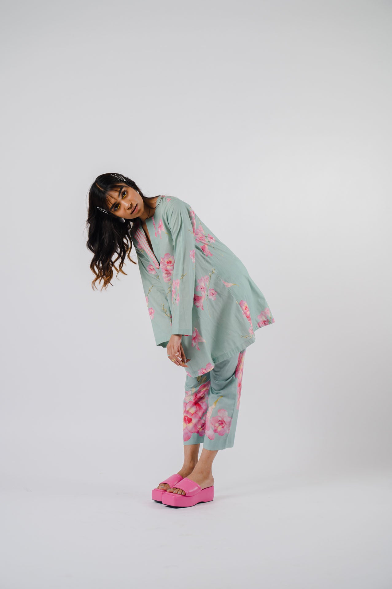 Sea Green Floral Co-ord Set