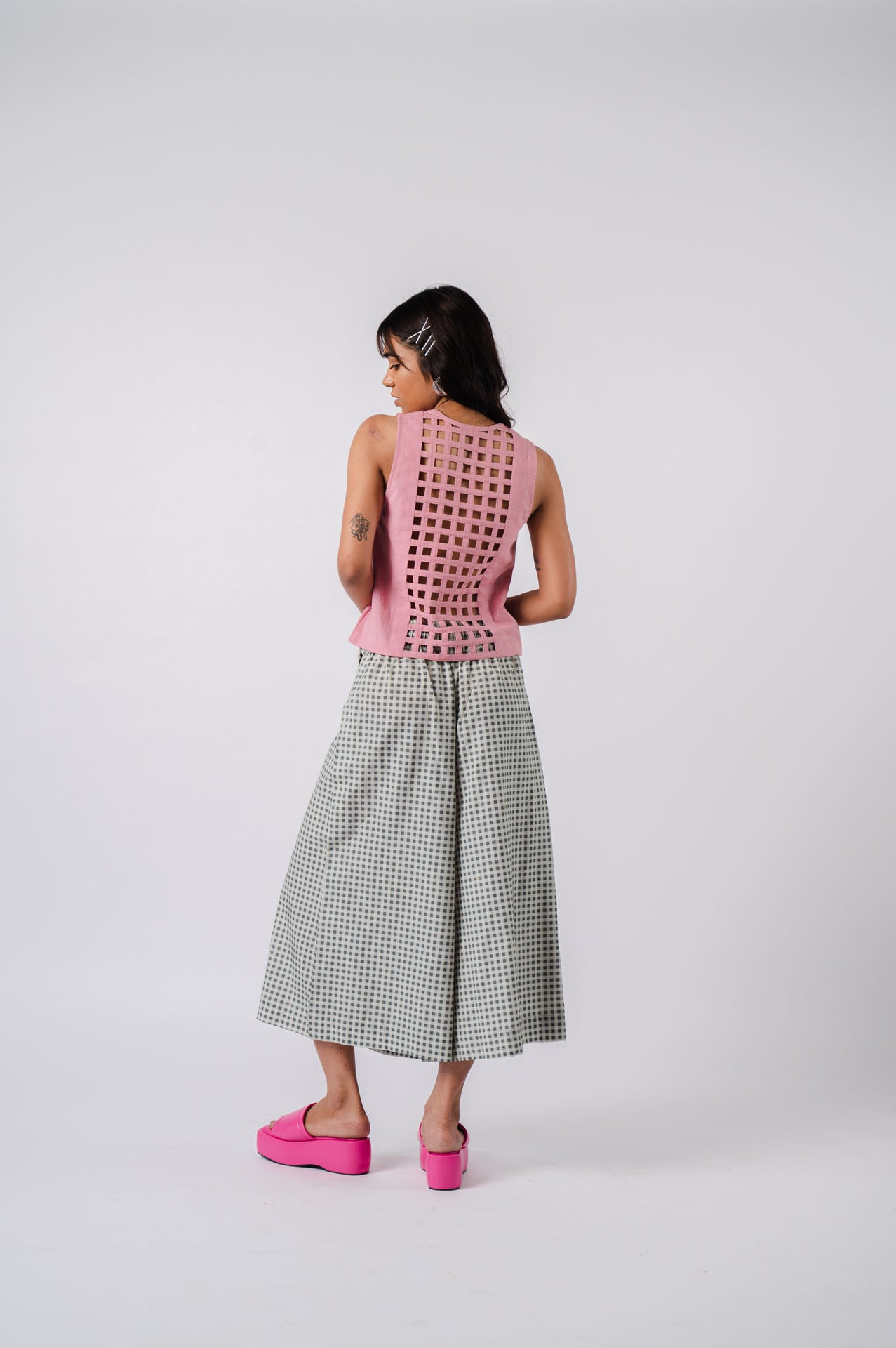 Pink Checkered Surface Co-Ord Set