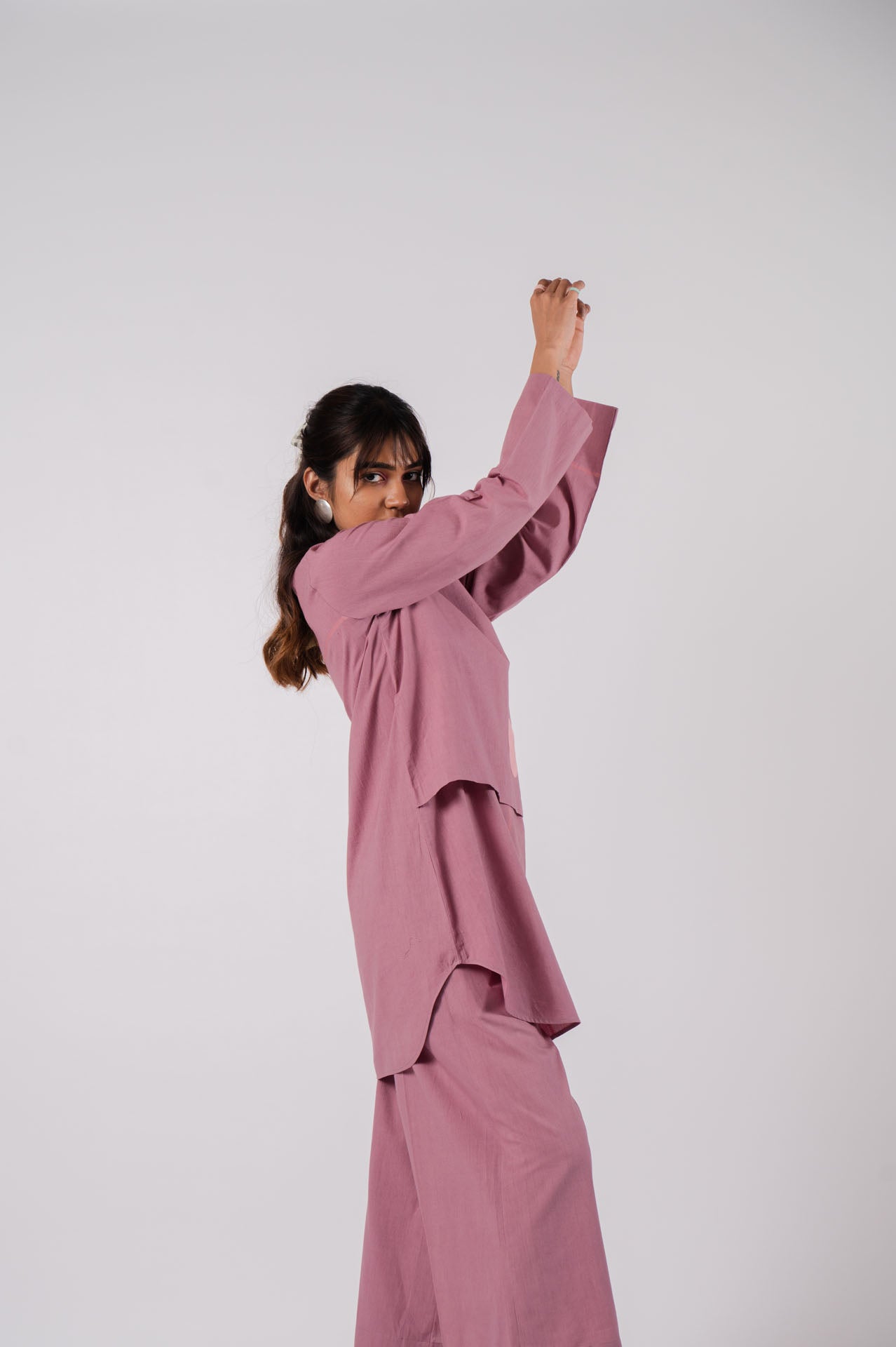 Mauve Flap Tunic Set