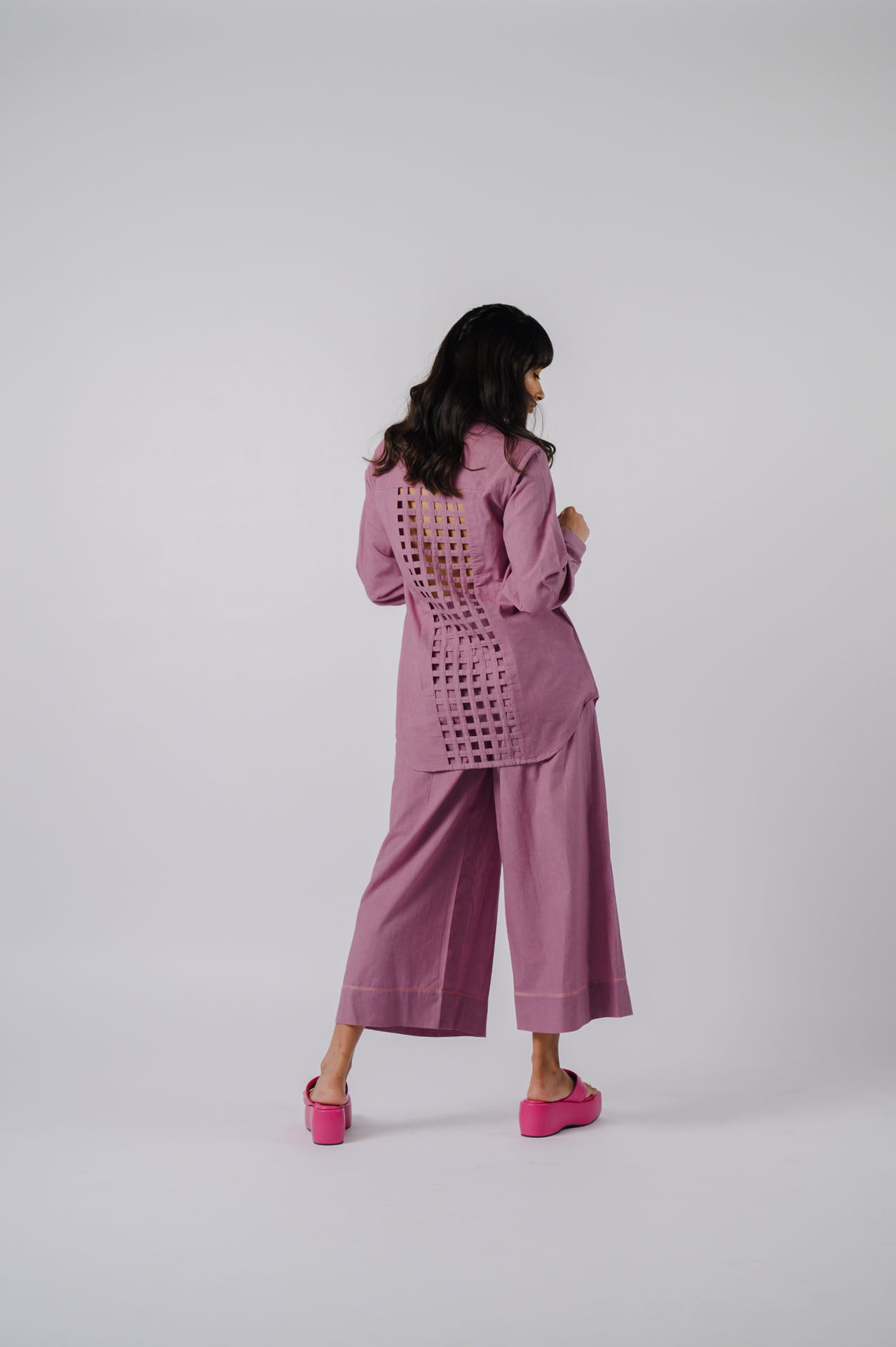 Mauve Checkered Surface Co-ord Set