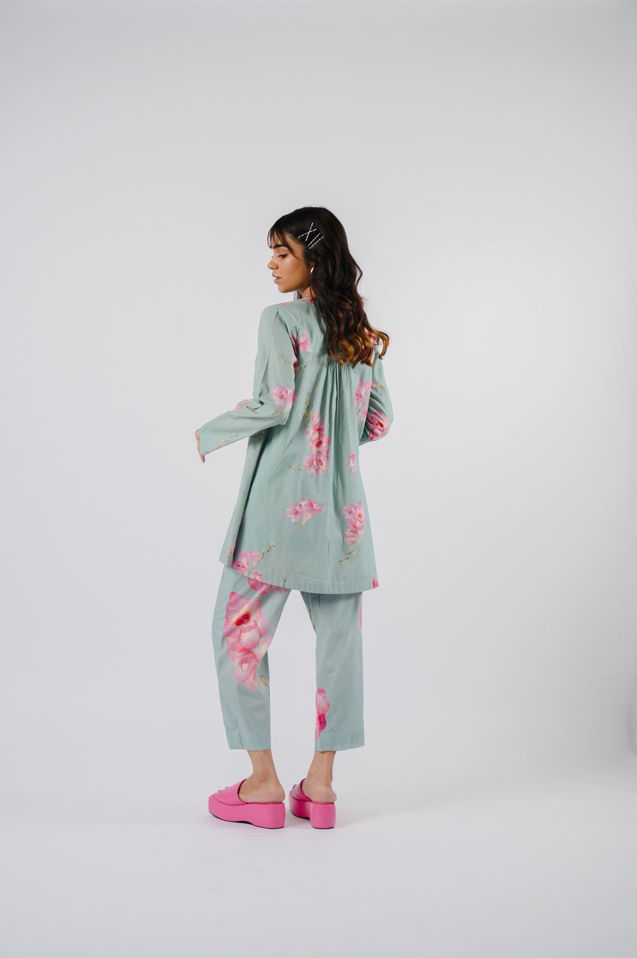 Sea Green Floral Co-ord Set