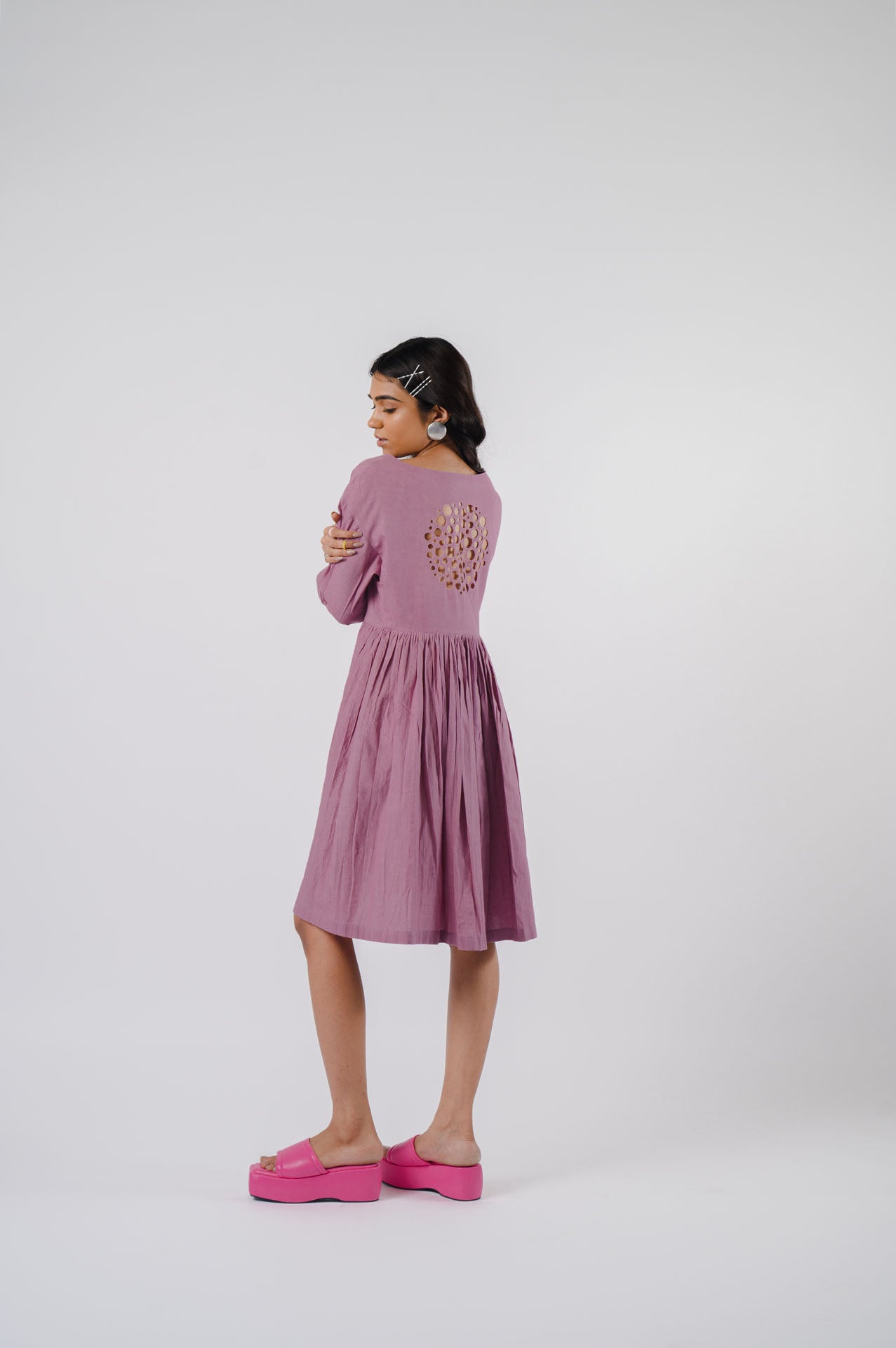 Mauve Cutwork Dress
